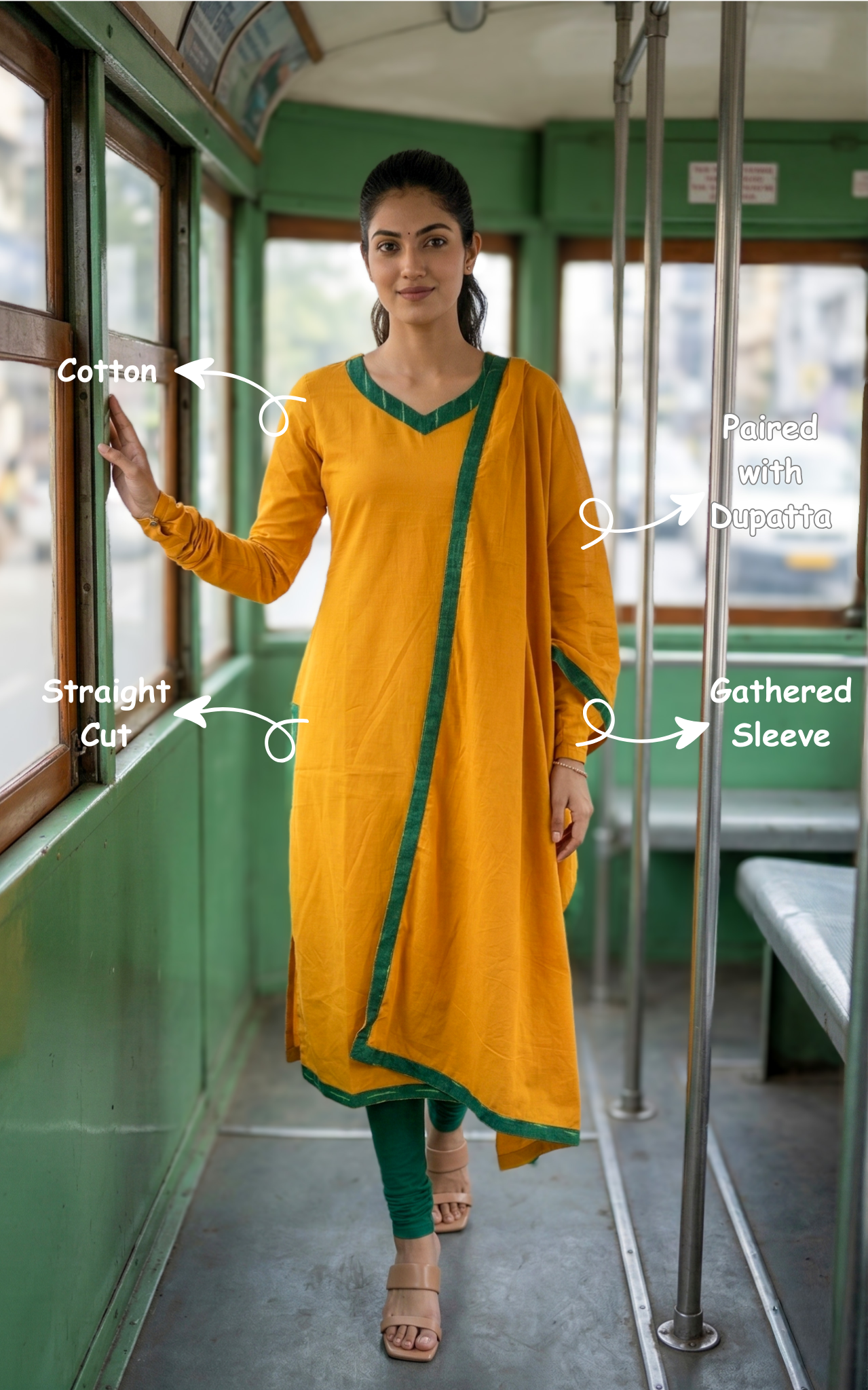 Parthen Rasithen 1  (Kurti+Dupatta)