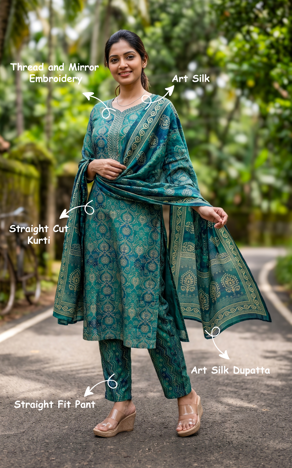 Jennifer (Kurti+Pant+Dupatta)