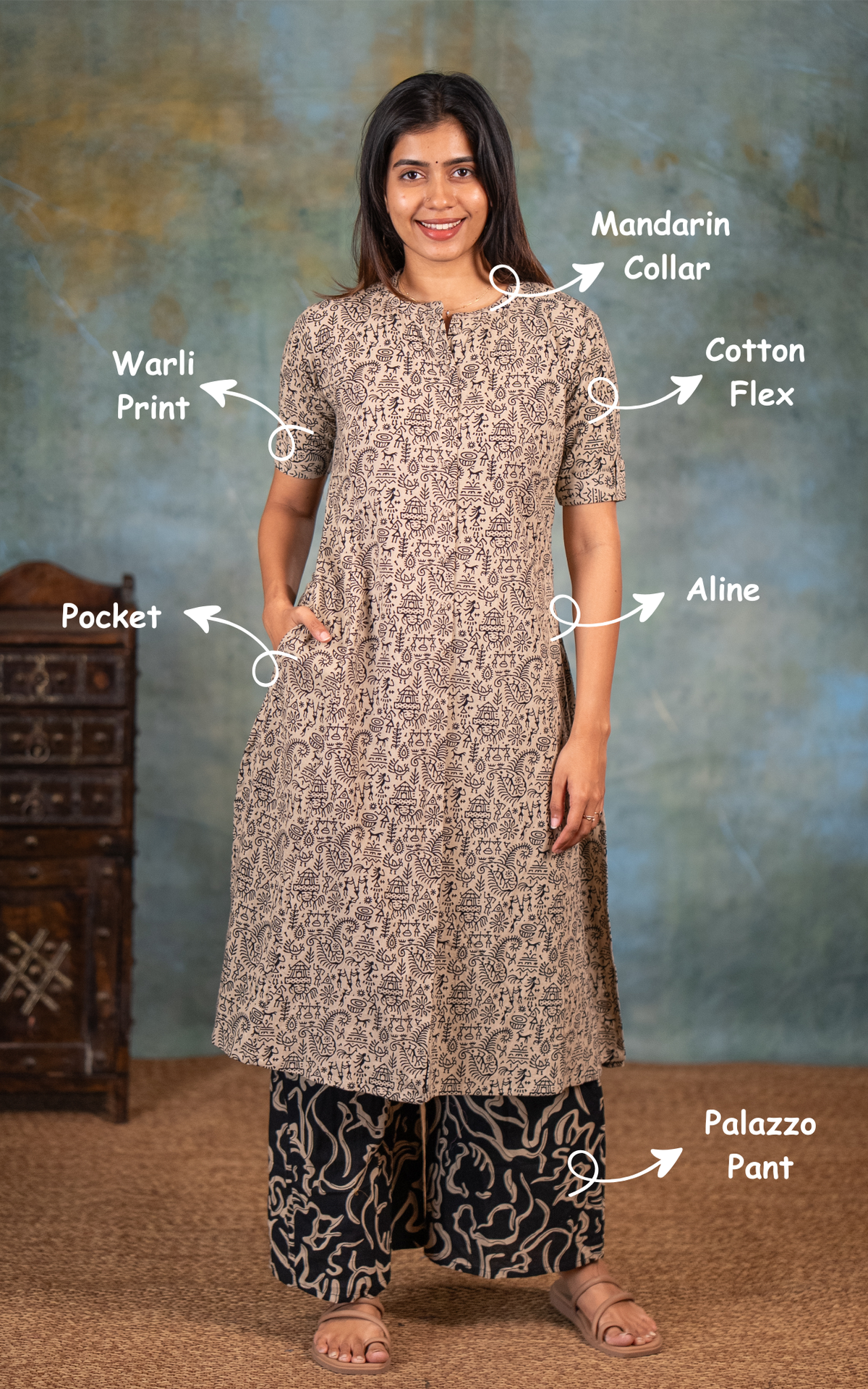 Casual Wear Breathable Cotton Flex Kurti
Daily Wear Printed Aline Kurti With Pocket
Classic Ethnic Cotton Kurti With Palazzo
Stylish Warli Print Kurti For Everyday Wear
Comfortable And Trendy Cotton Kurti Set For Women