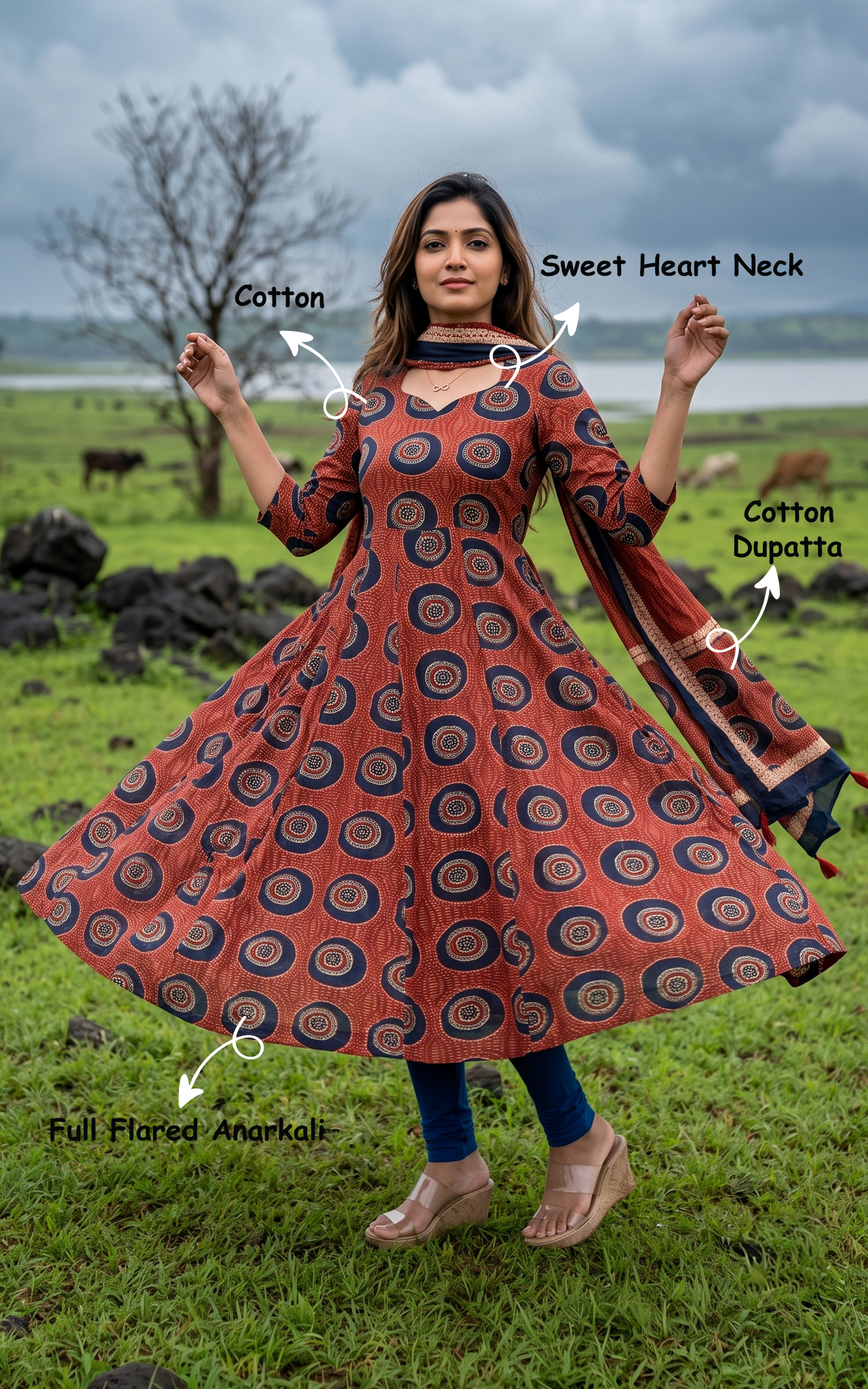 Varna Maroon (Kurti+Dupatta)