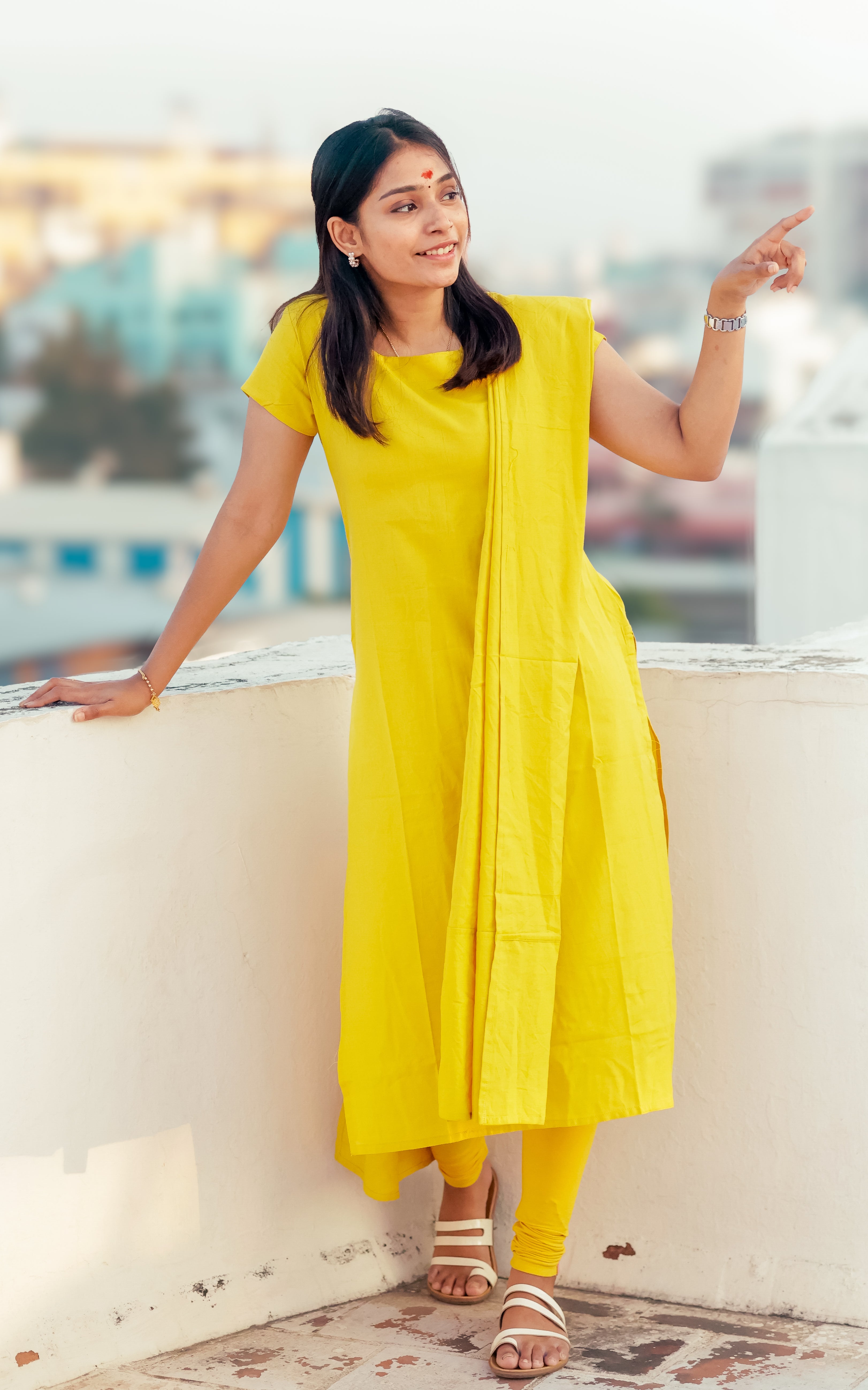 Yaradi Nee Mohini Nayan Yellow (Kurti+Dupatta) KURTIS instore