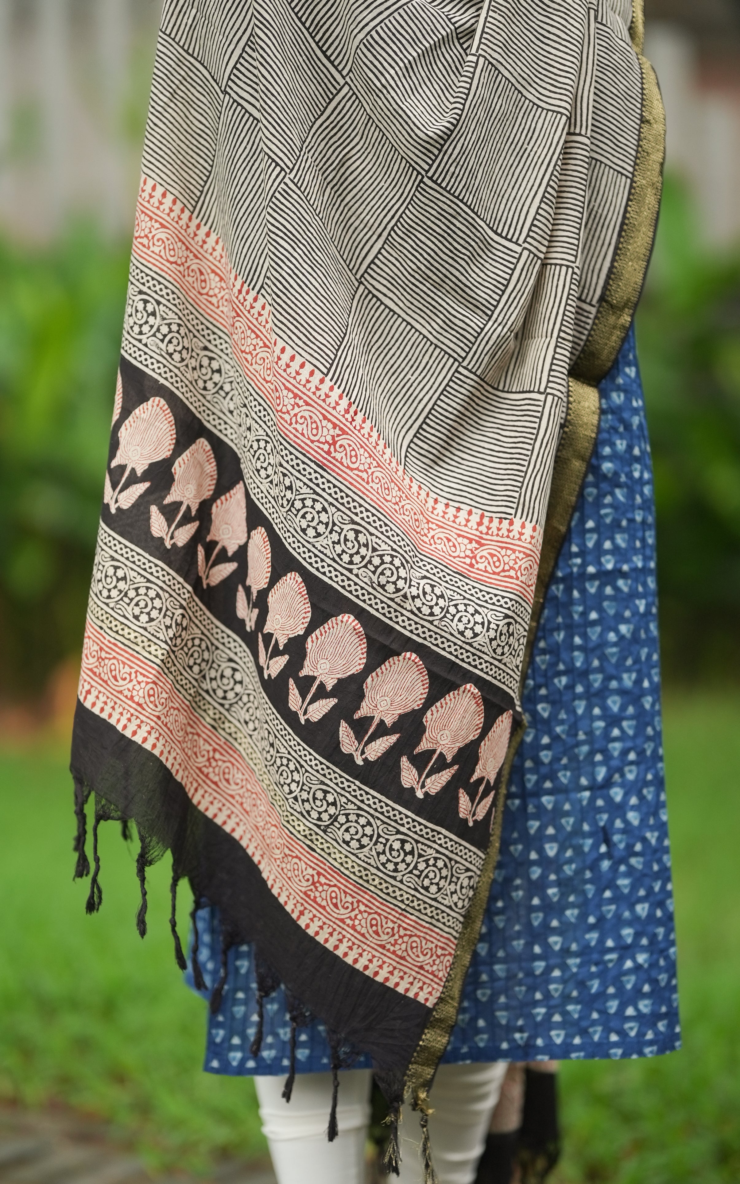 Hand Blocked Mangalagiri Dupatta 144fab5 MIX N MATCH instore