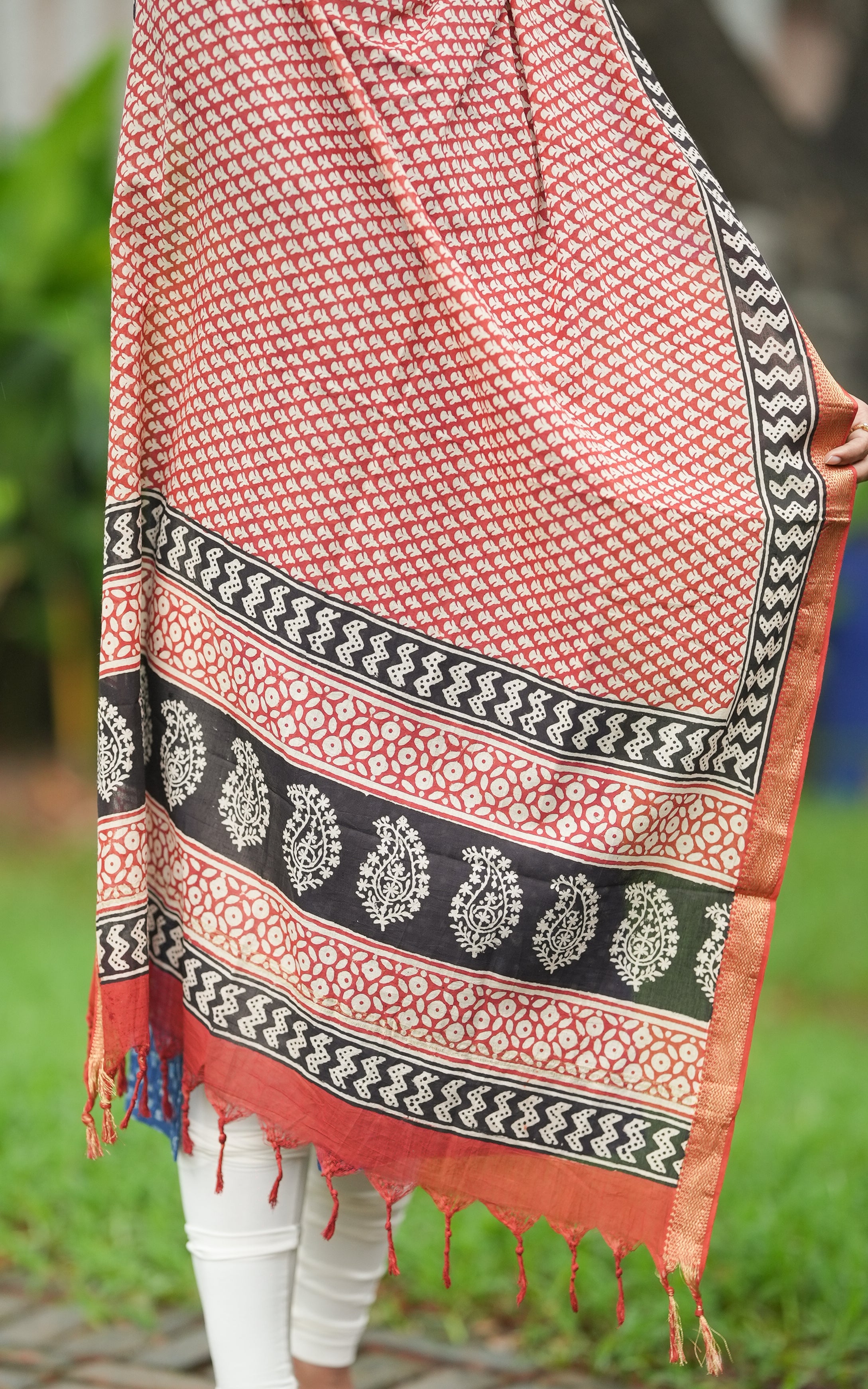 Hand Blocked Mangalagiri Dupatta 144fab6 MIX N MATCH instore