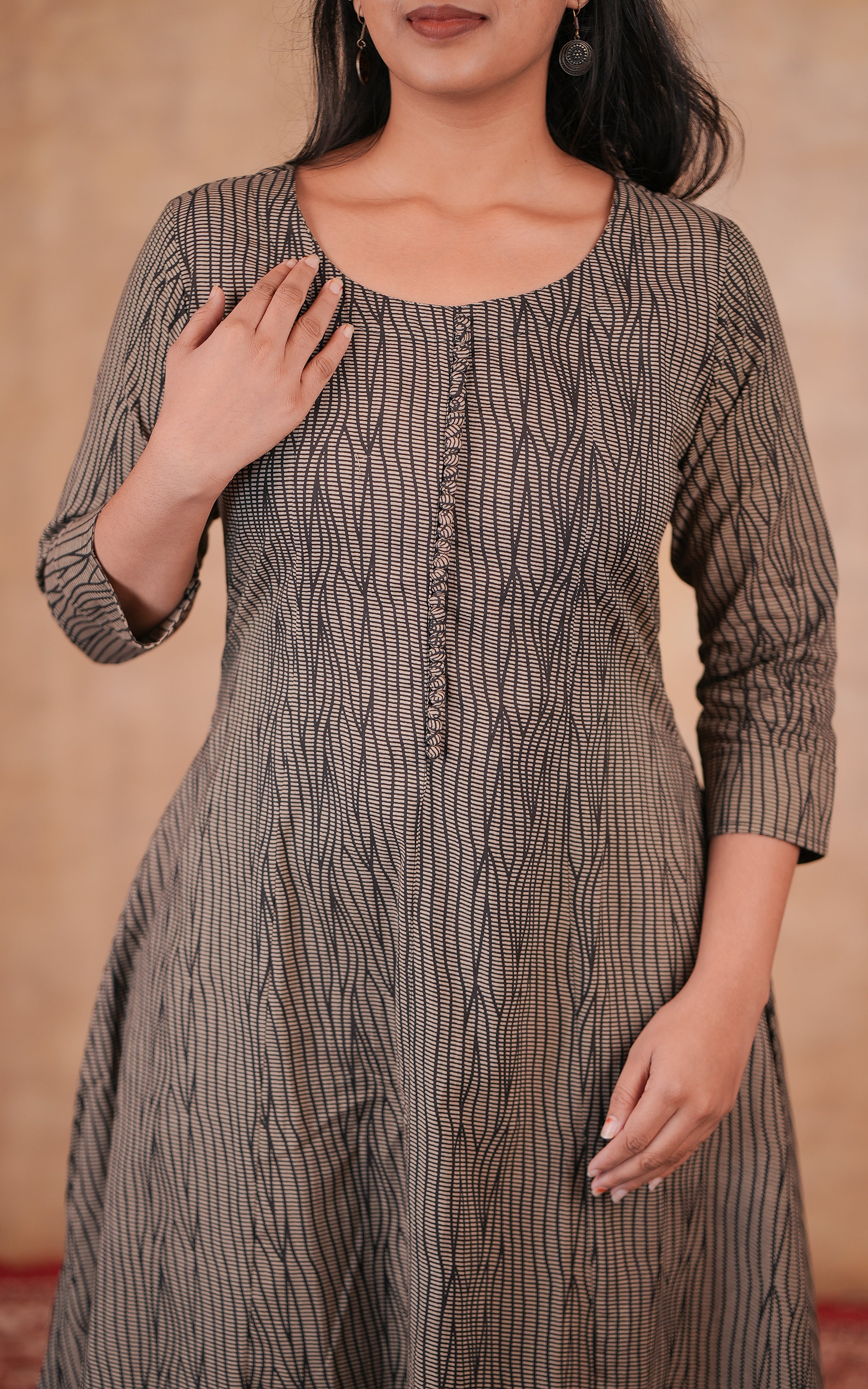 Cotton side slit Aline kurti for women