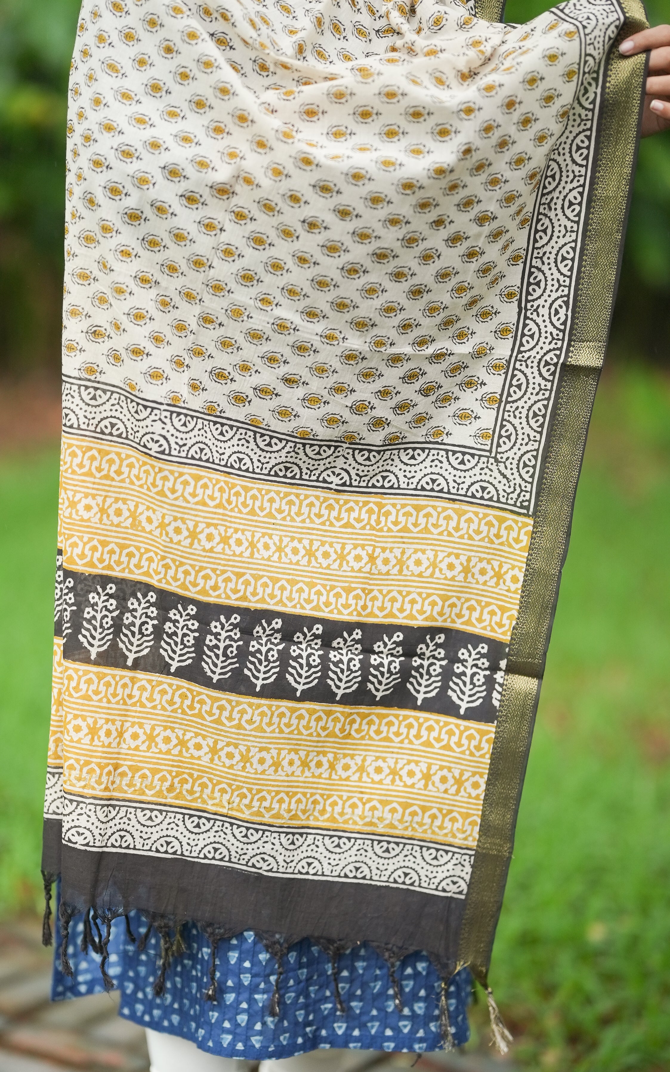 Hand Blocked Mangalagiri Dupatta 144fab9 MIX N MATCH instore