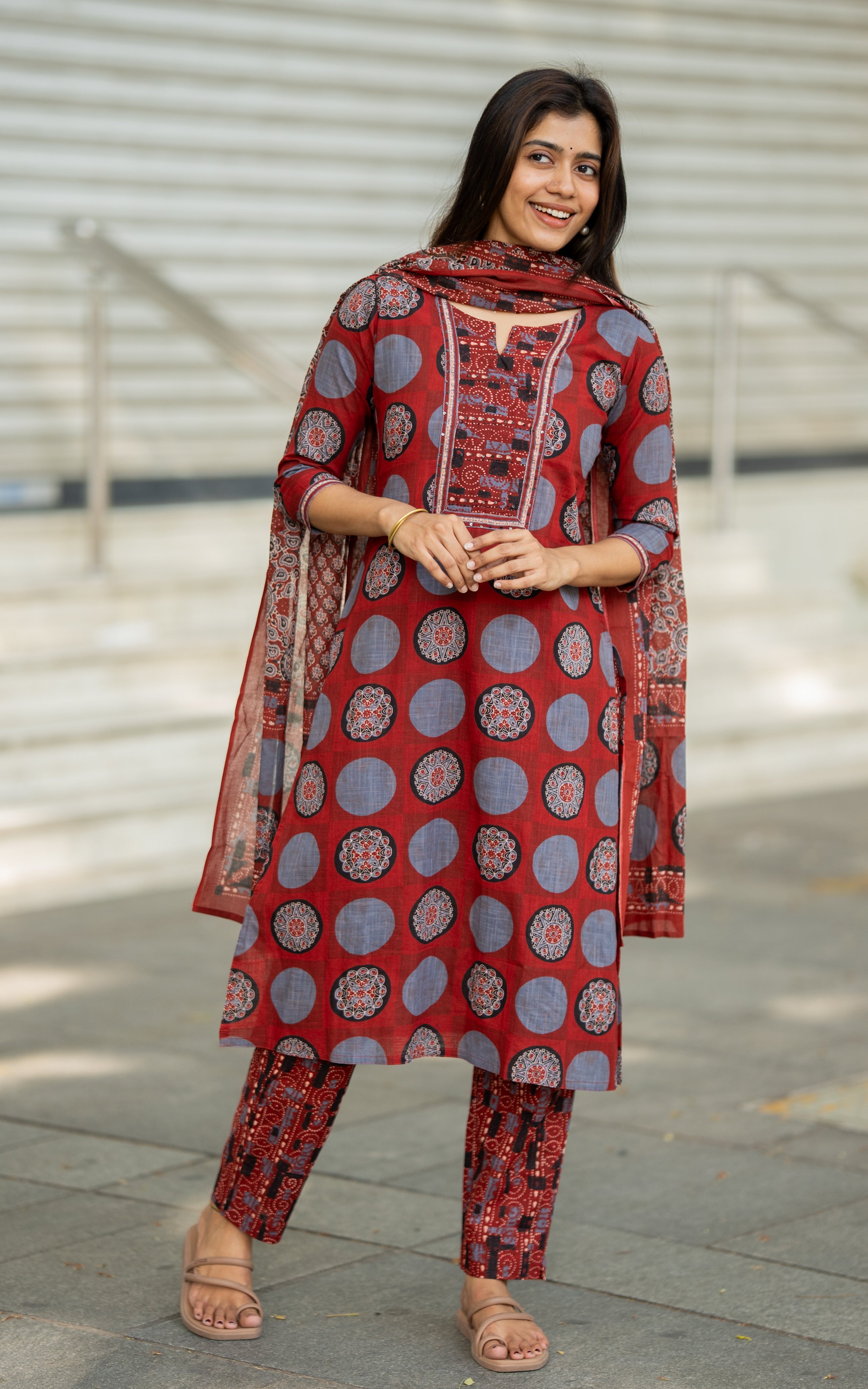 Desika A (Kurti+Pant+Dupatta)