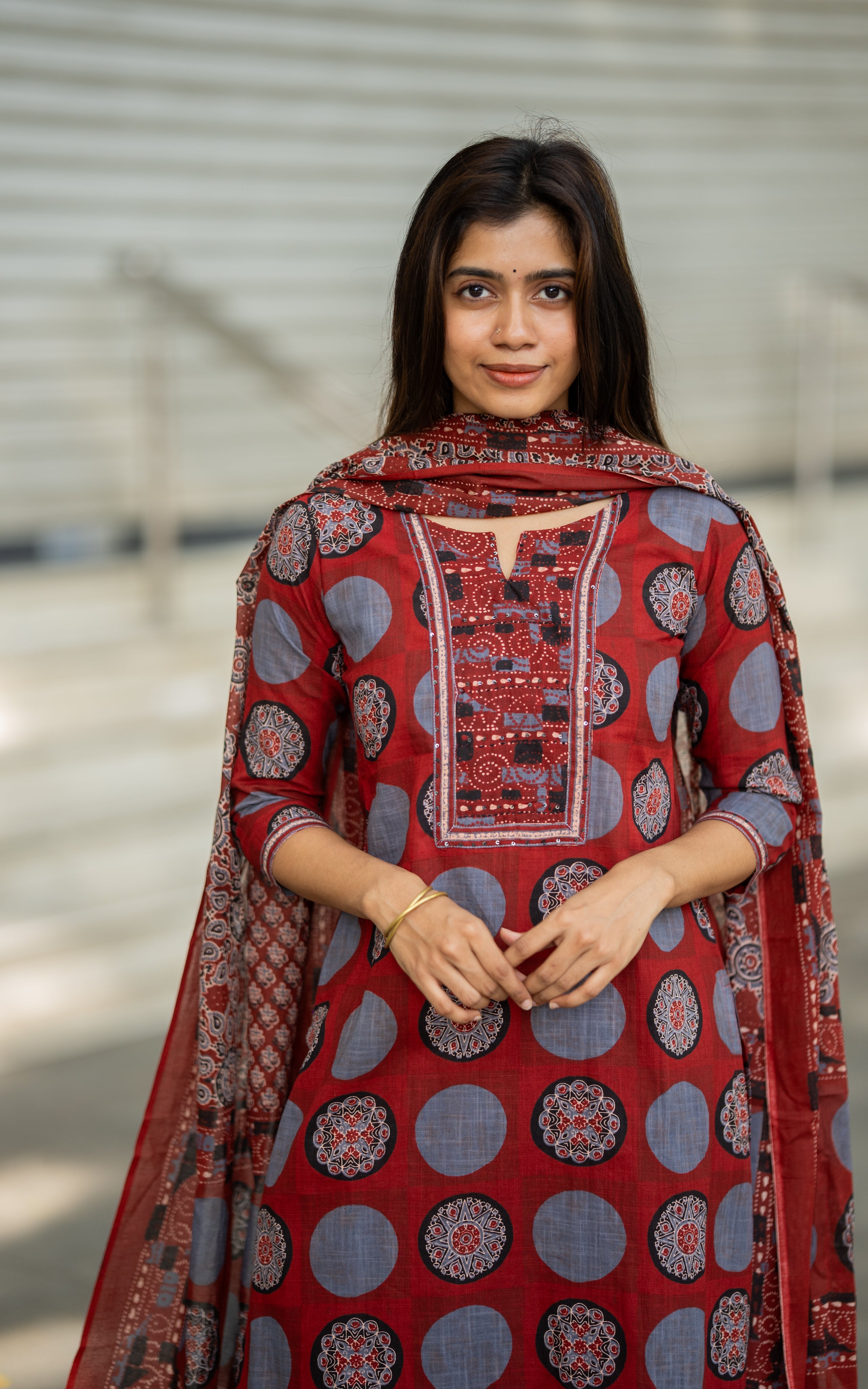 Desika A (Kurti+Pant+Dupatta)
