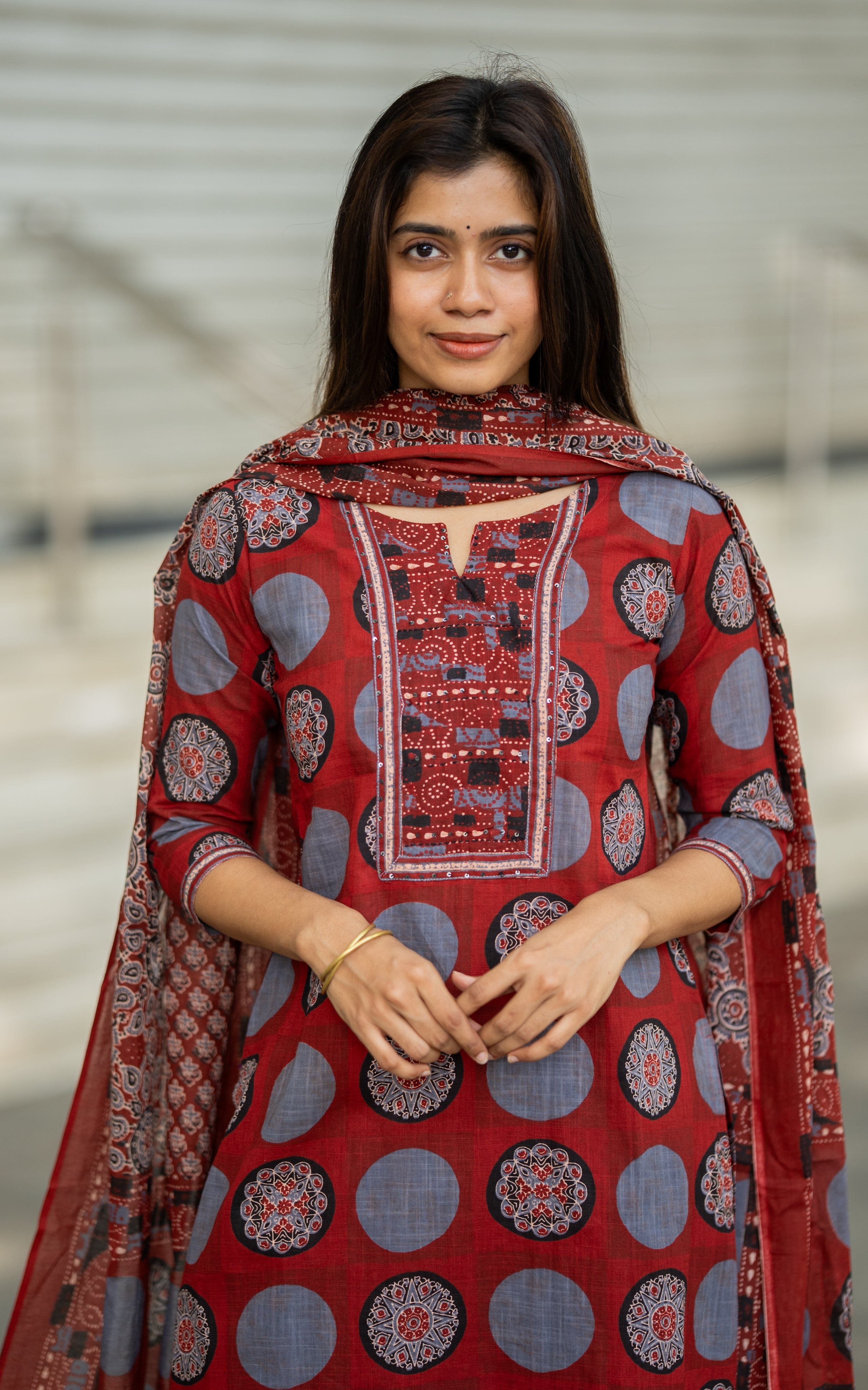 Desika A (Kurti+Pant+Dupatta)