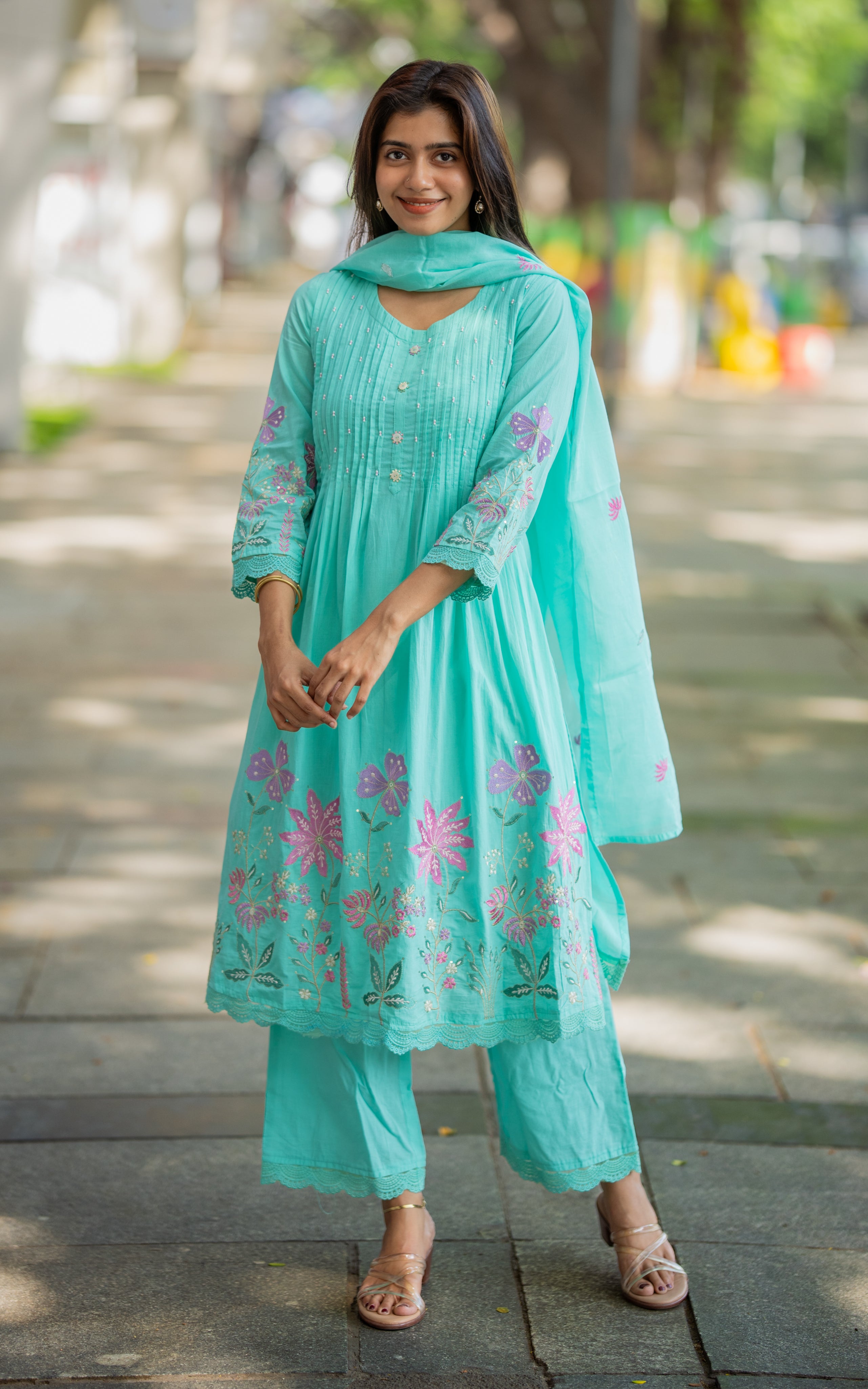 Water Lilly (Kurti+Pant+Dupatta)