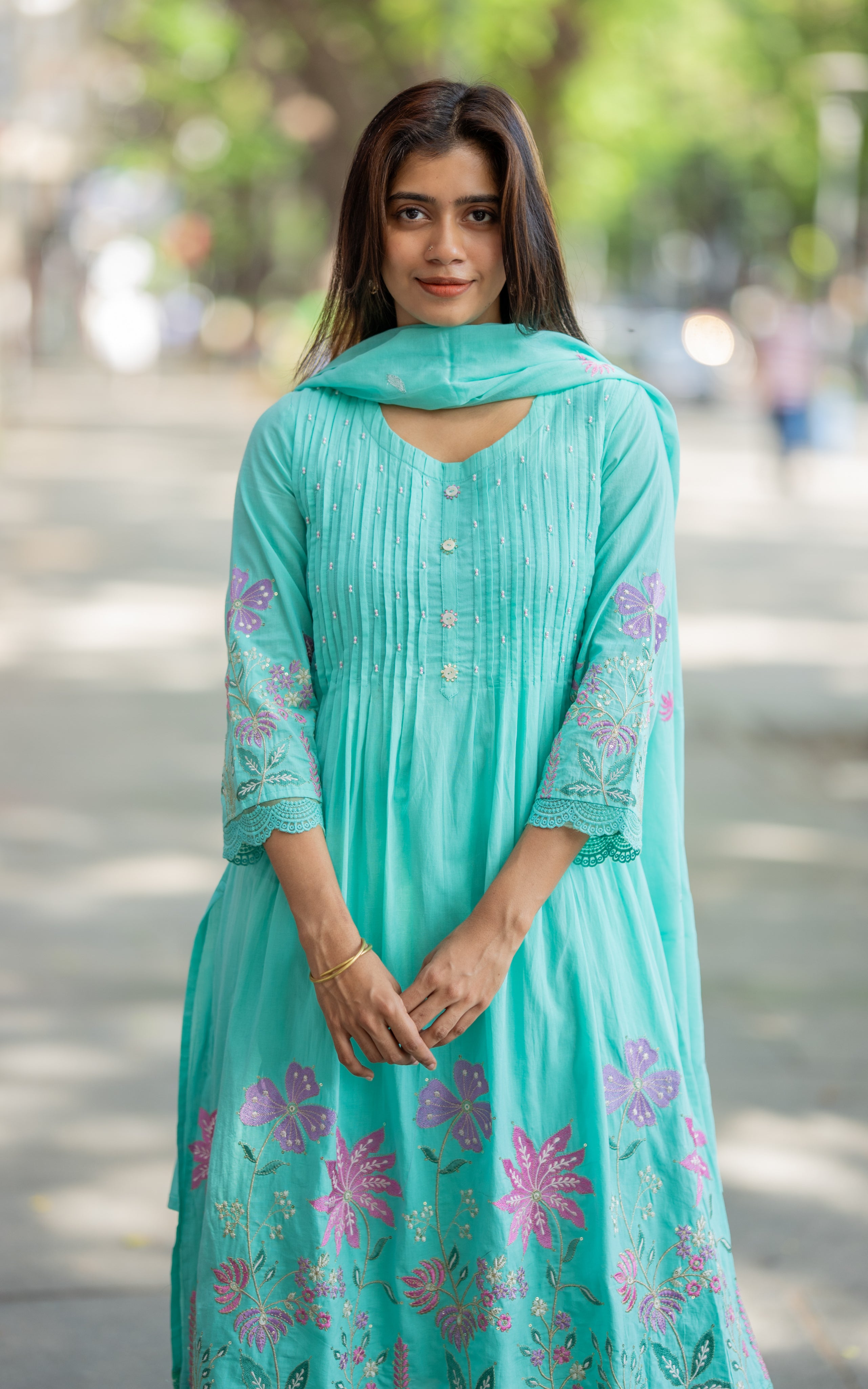 Water Lilly (Kurti+Pant+Dupatta)