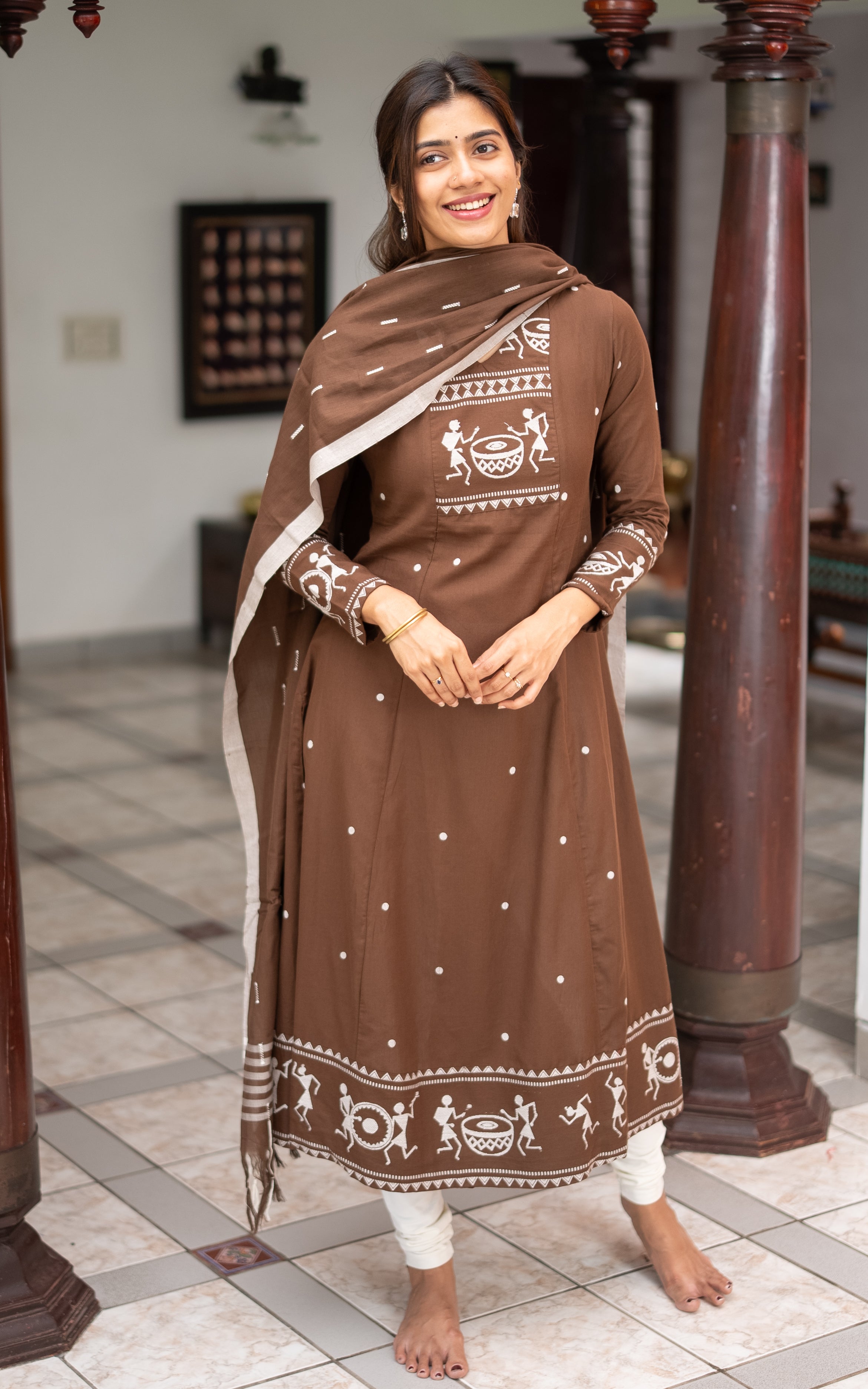 Marudham Brown (Kurti+Dupatta)