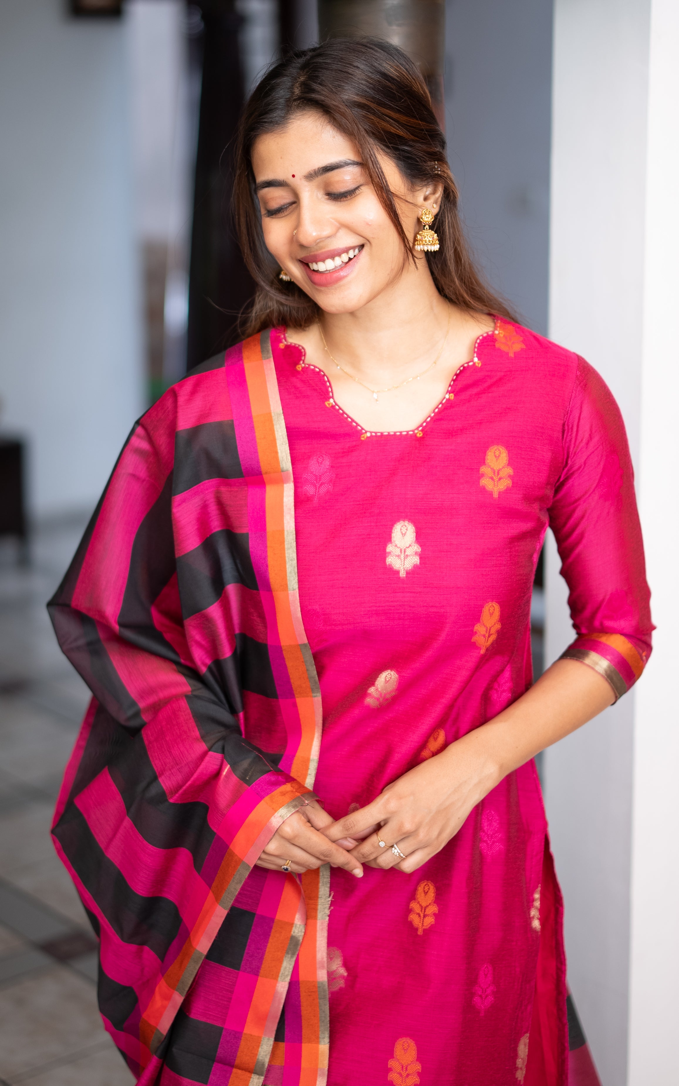 Nalavenba Pink (Kurti+Dupatta)