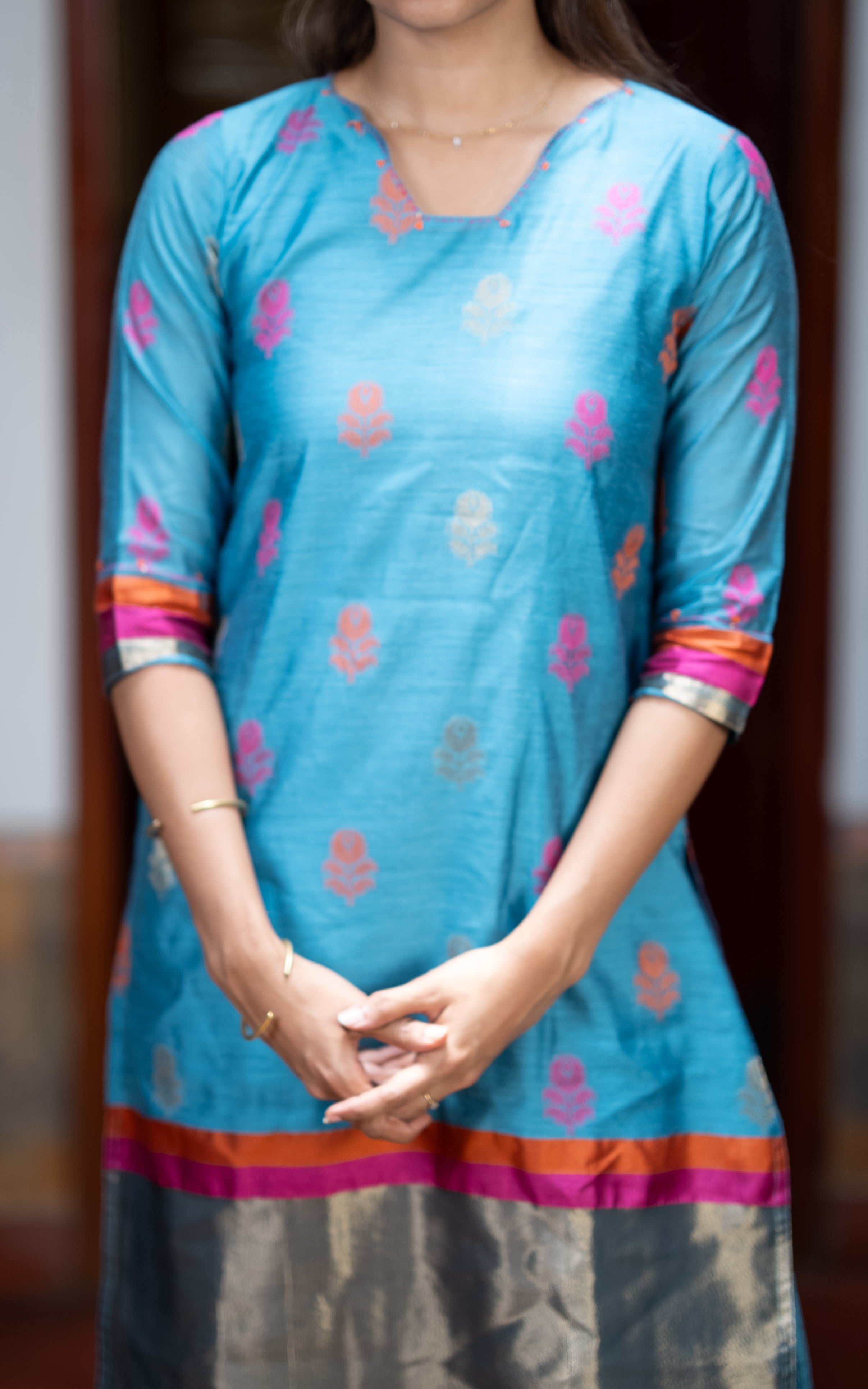 Nalavenba Blue (Kurti+Dupatta)
