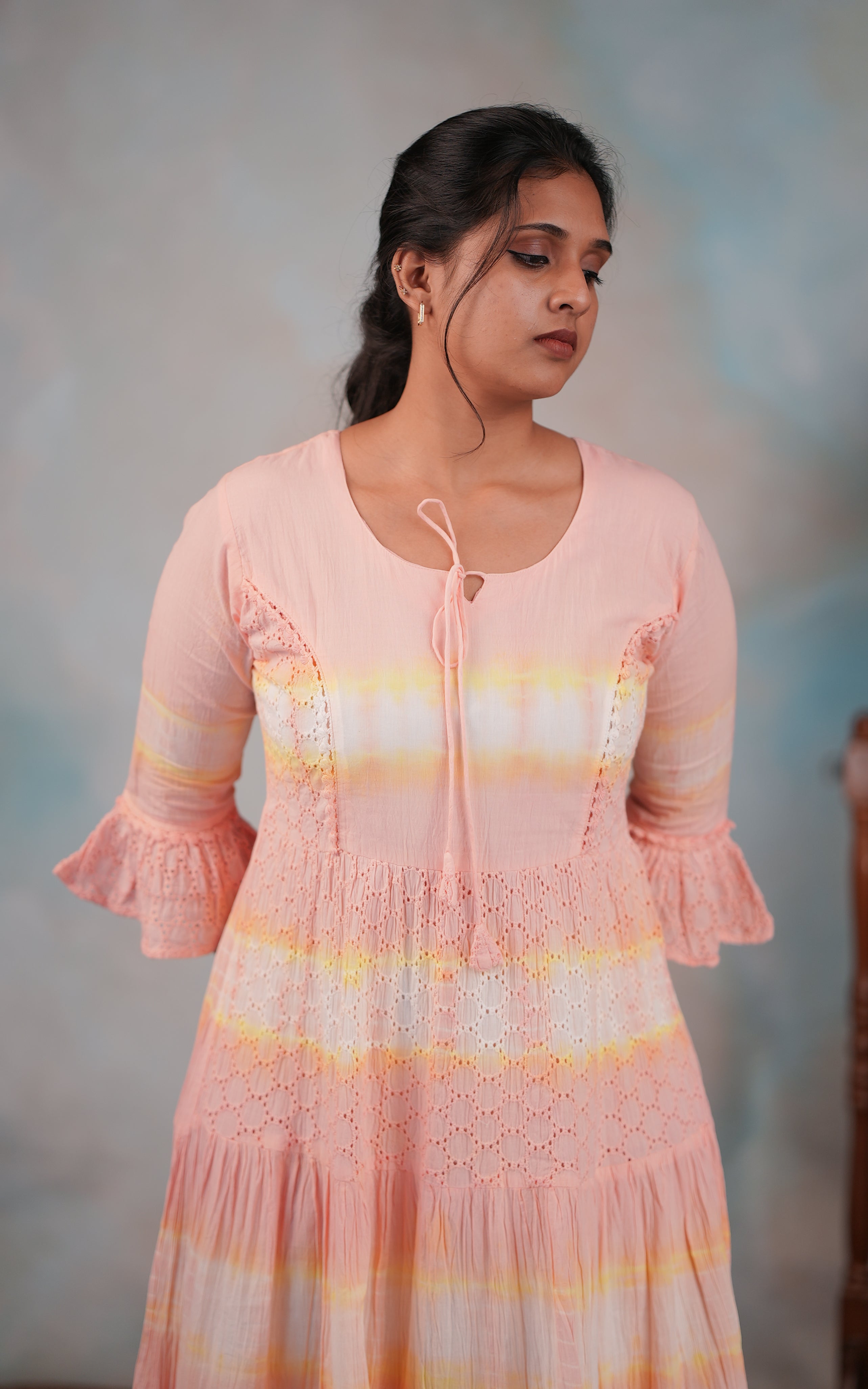 ruffled sleeve kurti