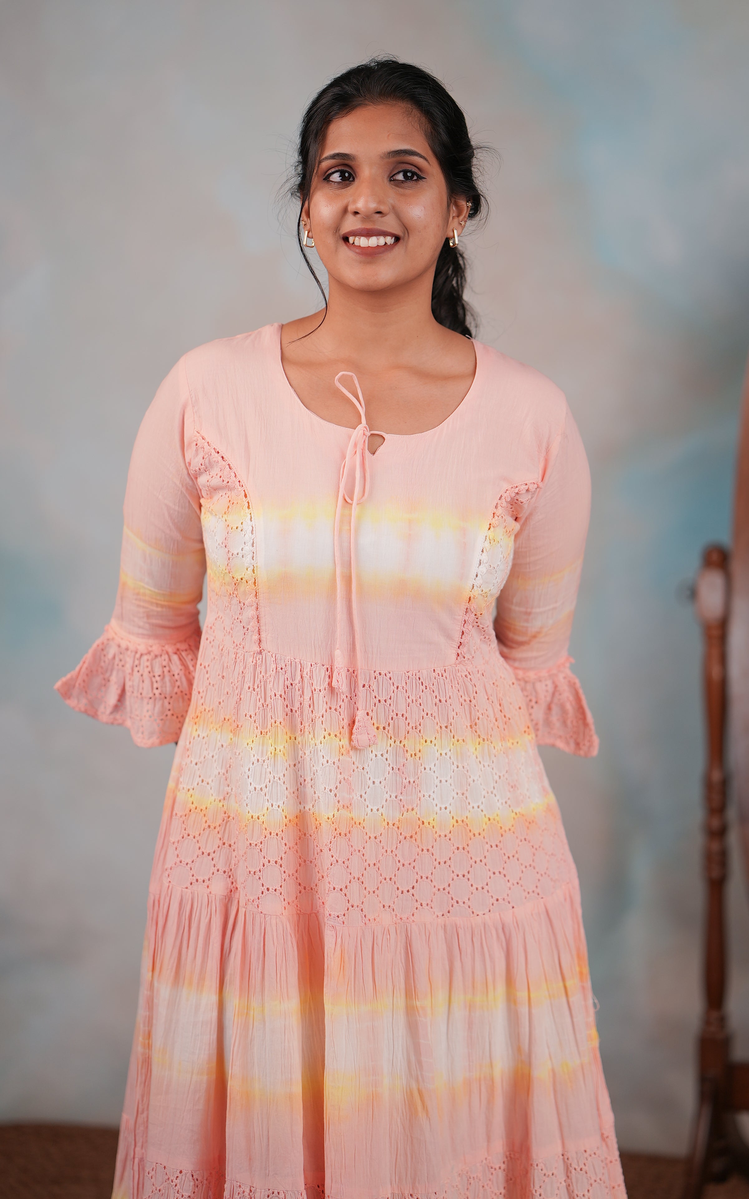 Cotton indo western maxi