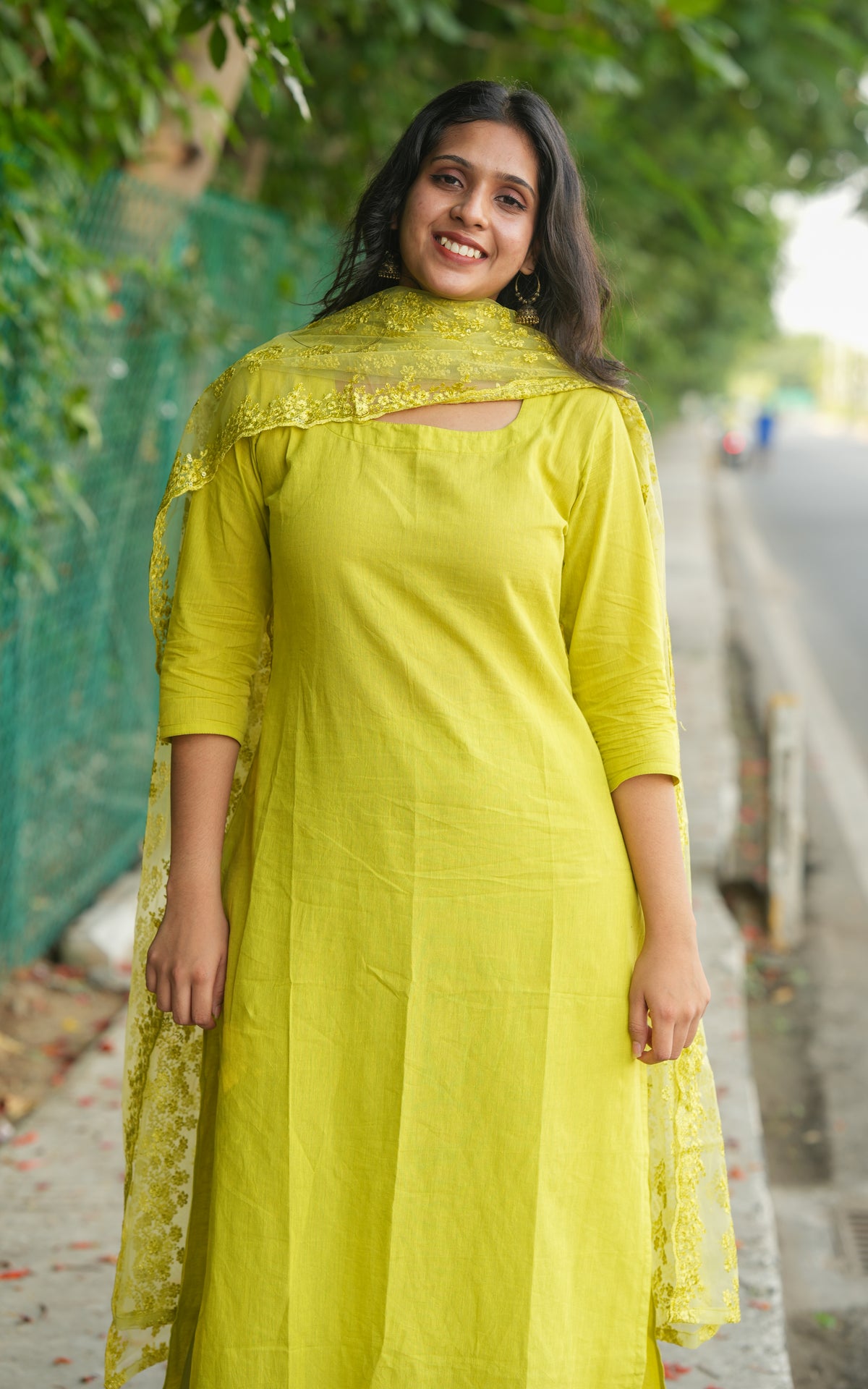 Patchai Nirame (Kurti+Dupatta)