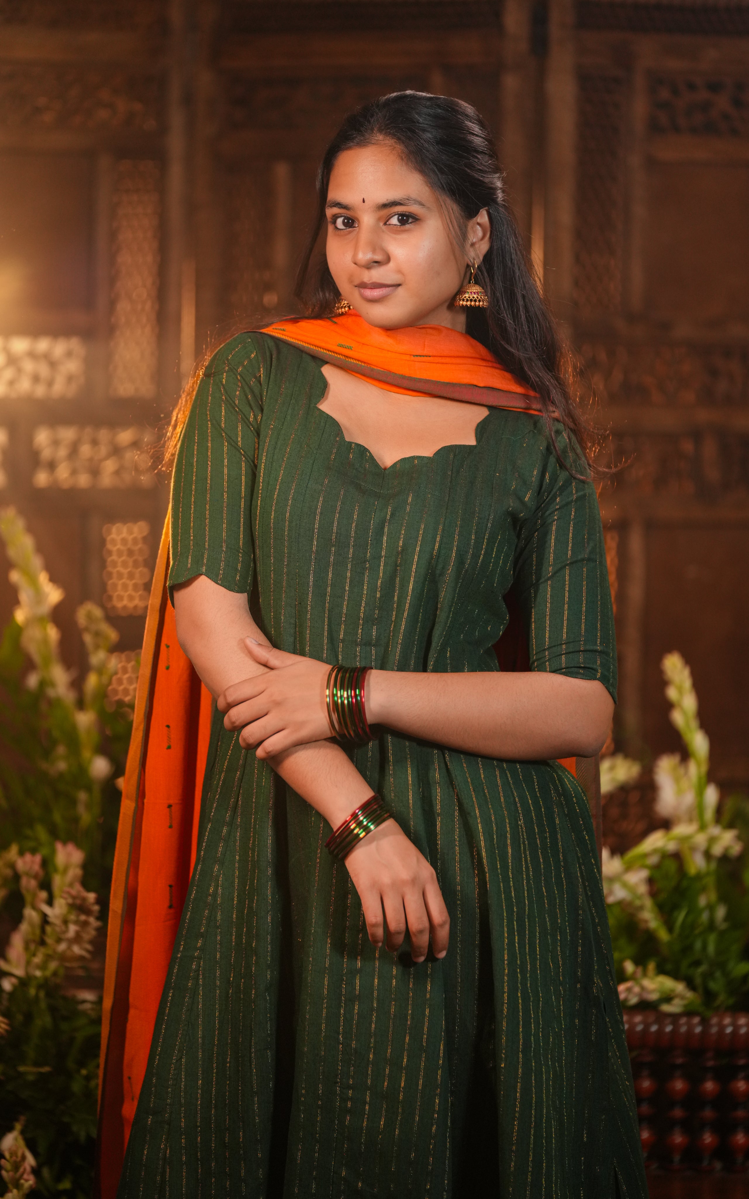 Punniya Green (Kurti+Dupatta)