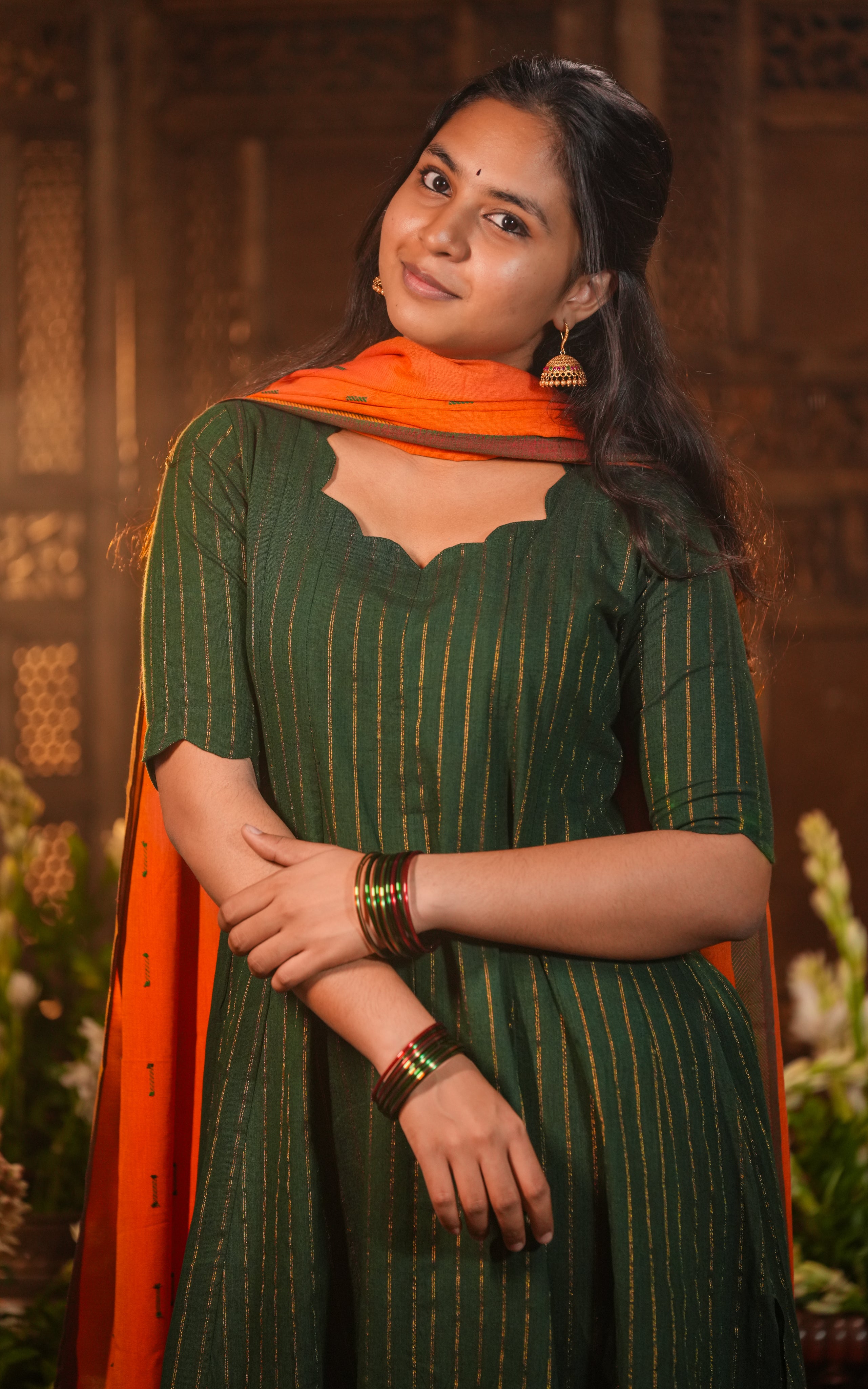Punniya Green (Kurti+Dupatta)