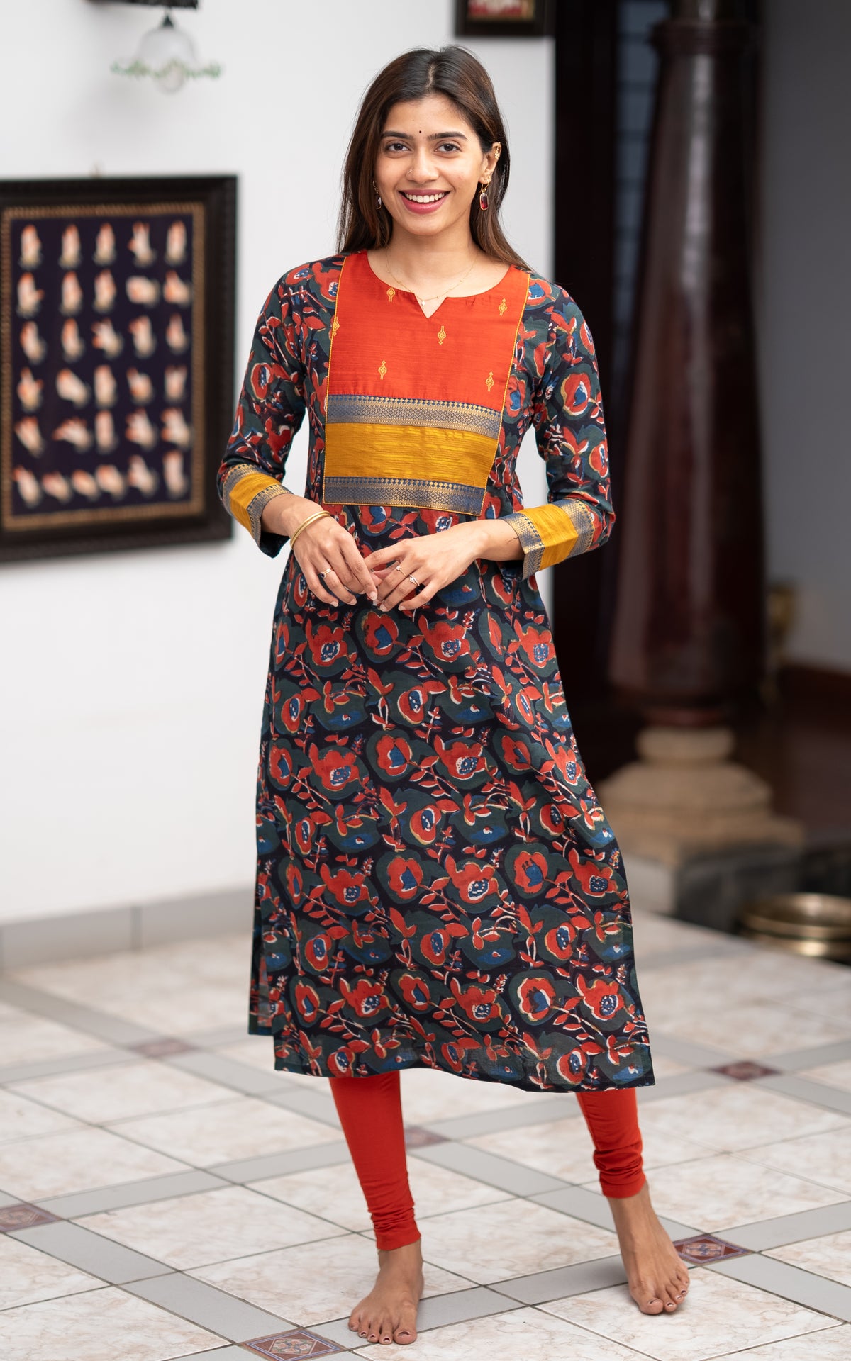 Multicolor Office Wear Straight Cut Kurti for Women