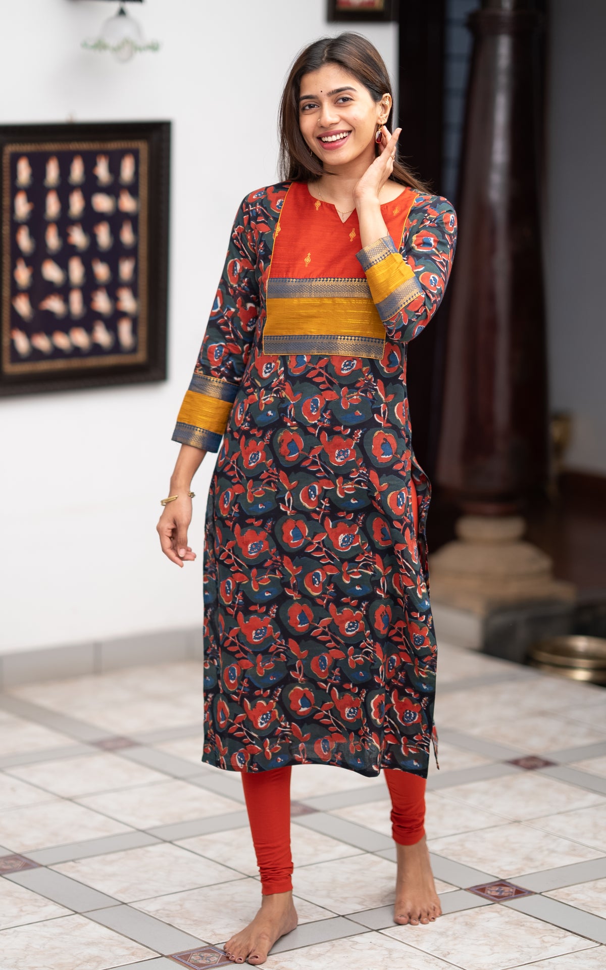 Multicolor Ethnic Wear Straight Cut Kurti for Women