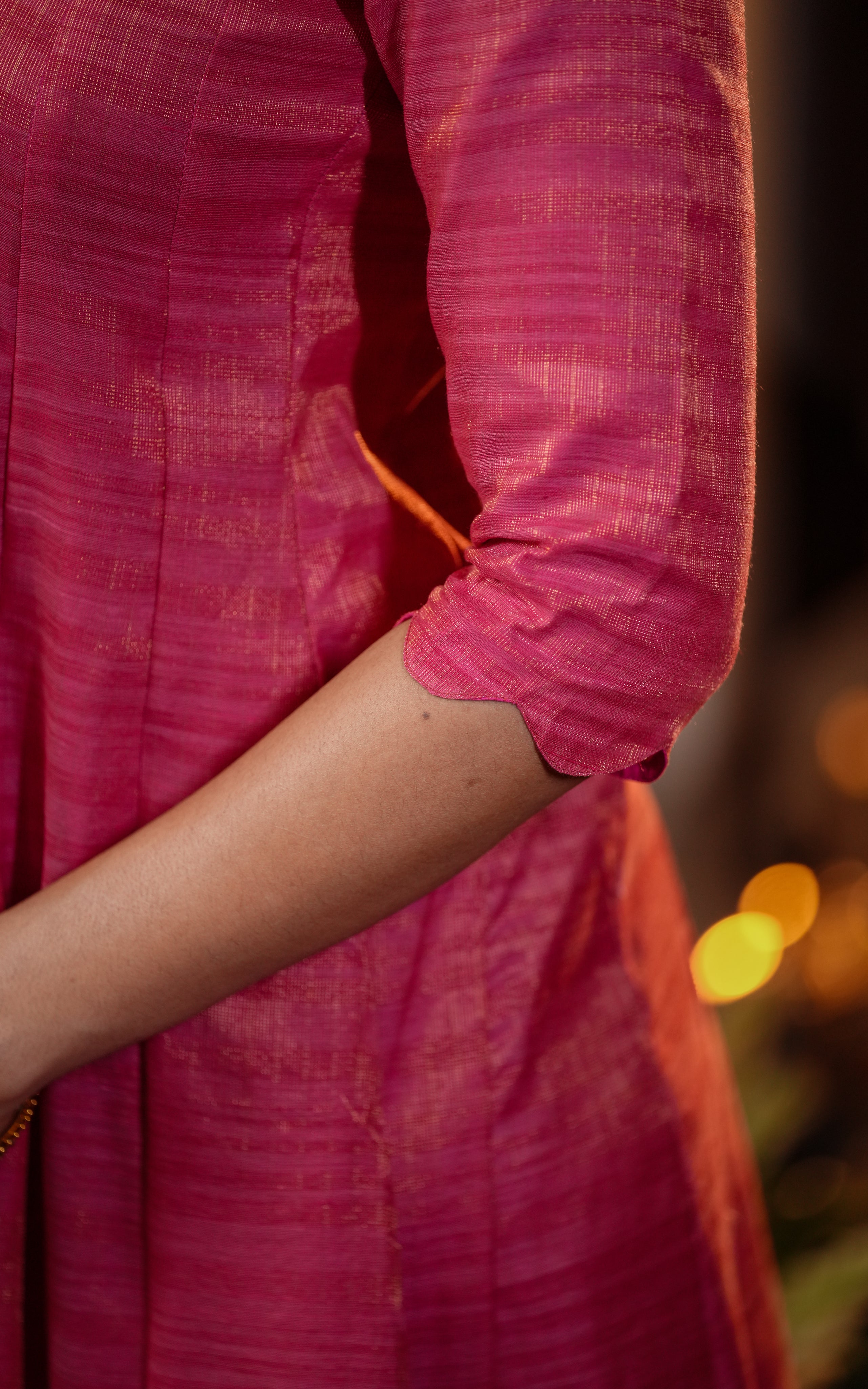 Kural Mozhi Pink (Kurti+Dupatta)
