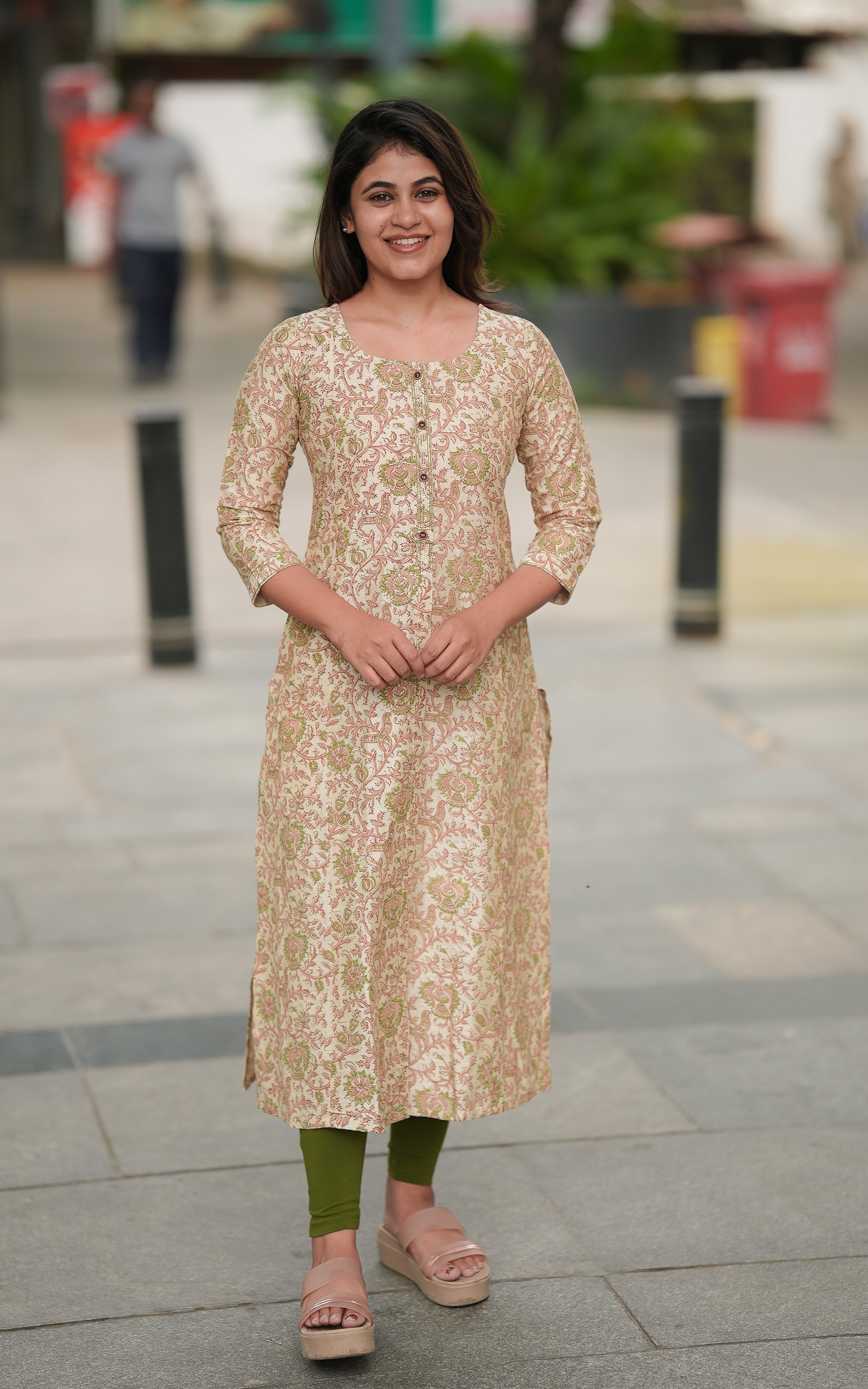 Straight Cut Kurti with Side and Front Slit