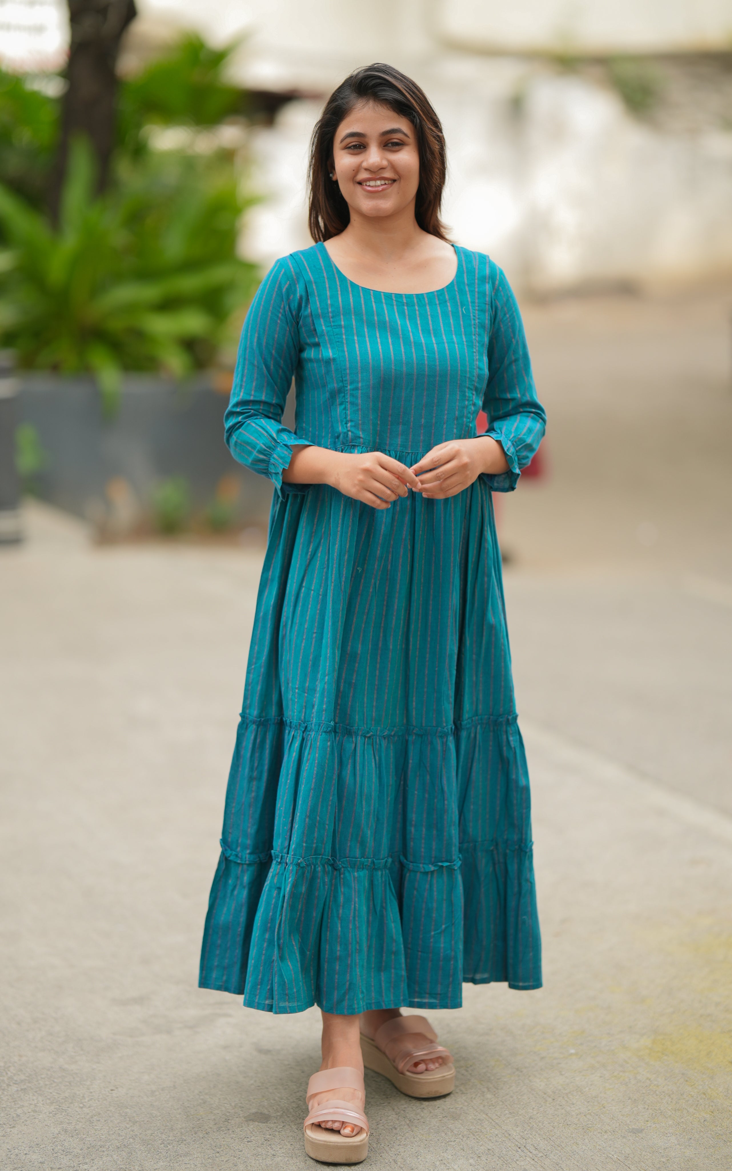 instore kurti sathiya teal blue