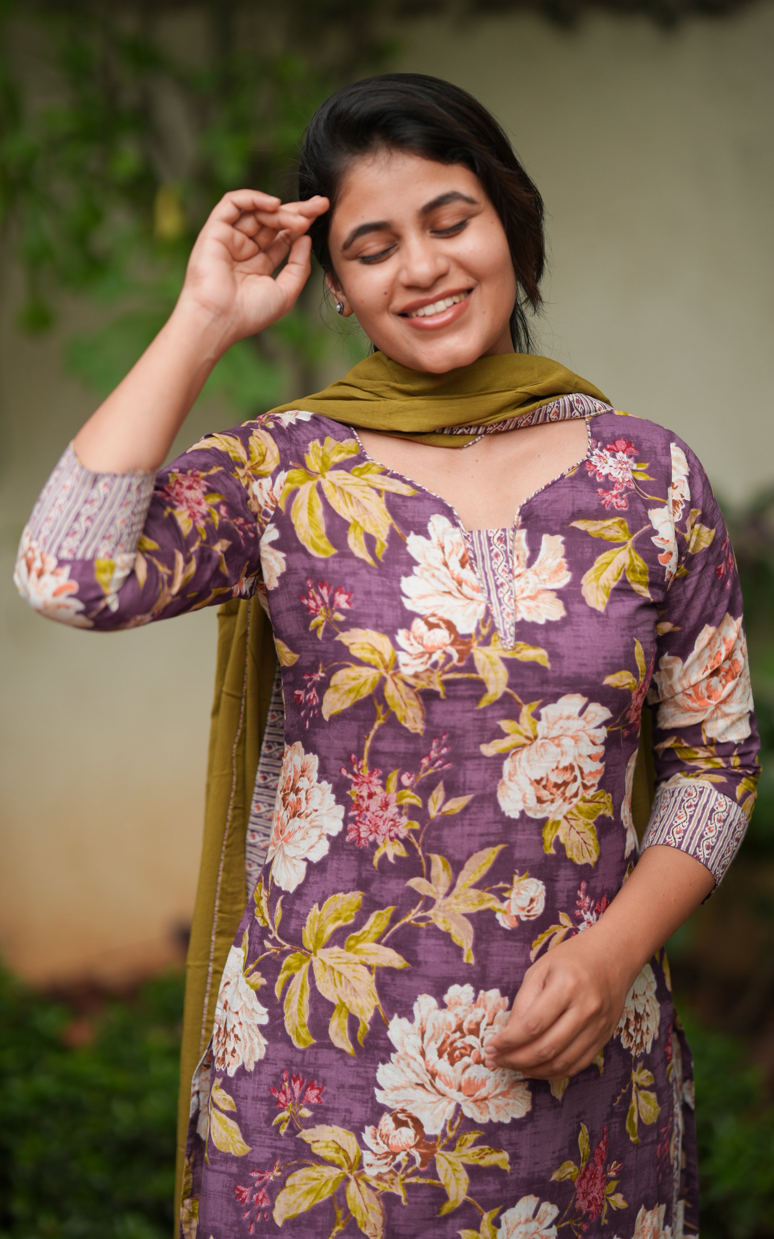 Hasini Violet (Kurti+Pant+Dupatta)