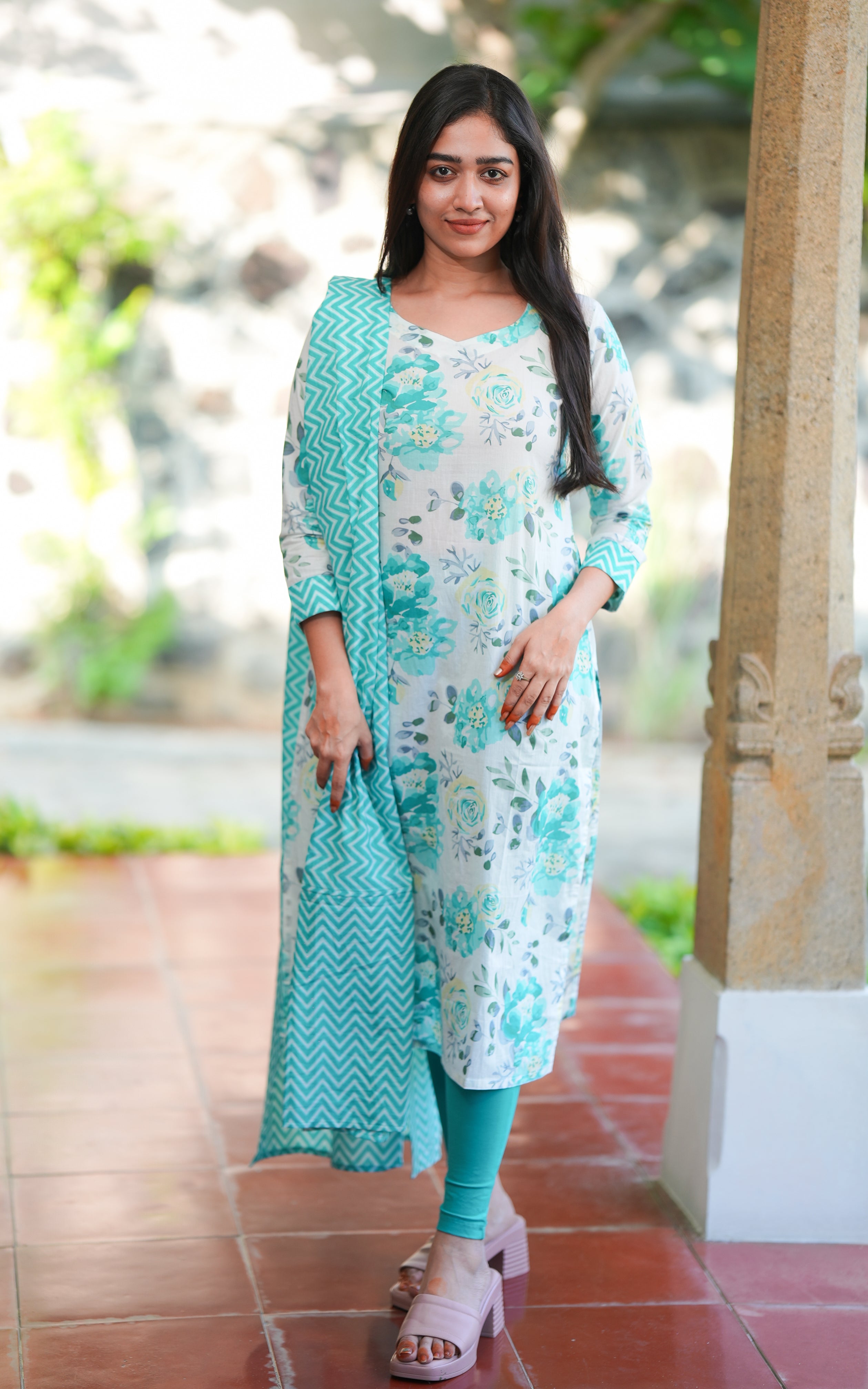 Anaya Sky Blue (Kurti+Dupatta) KURTIS instore