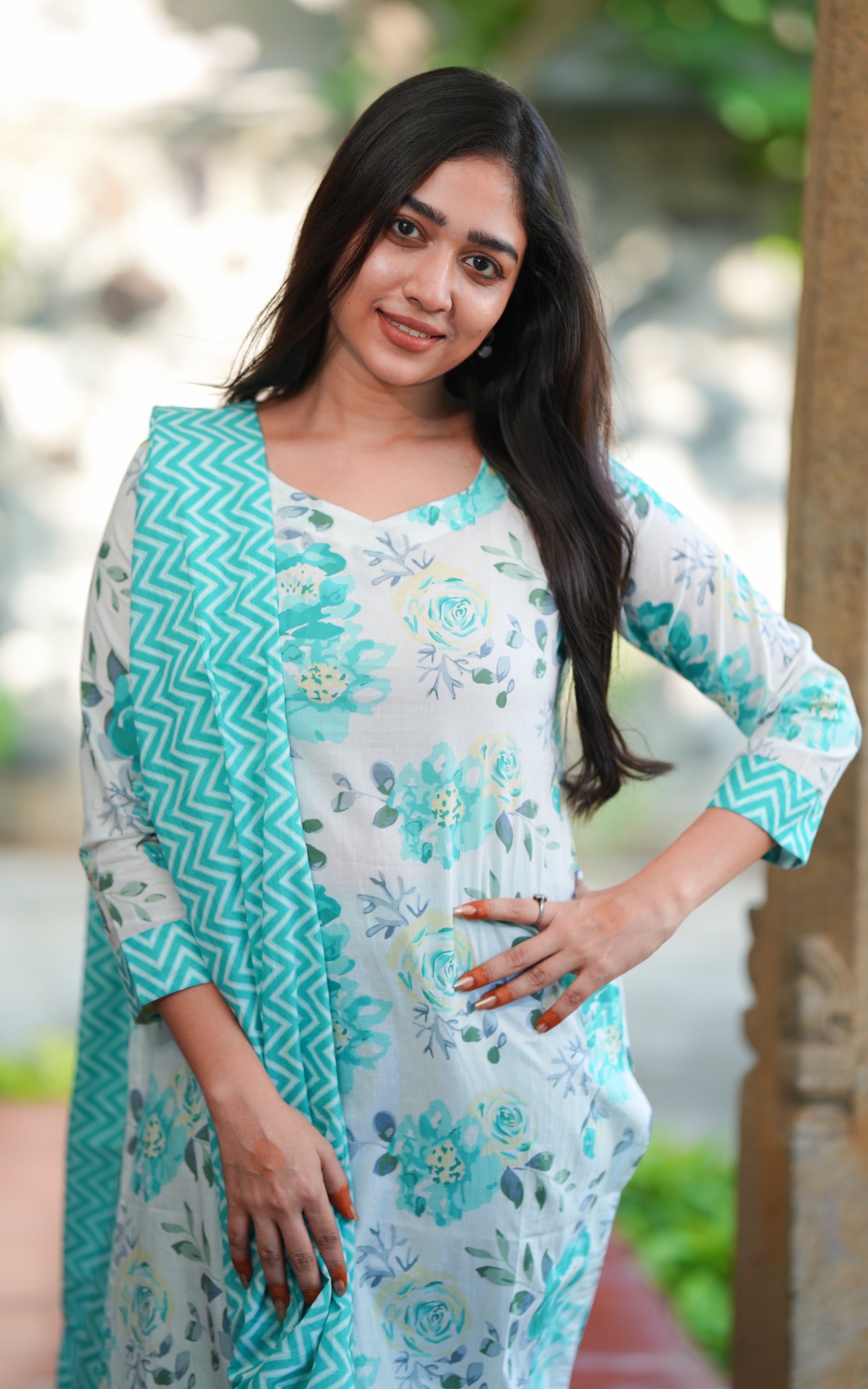 Anaya Sky Blue (Kurti+Dupatta) KURTIS instore