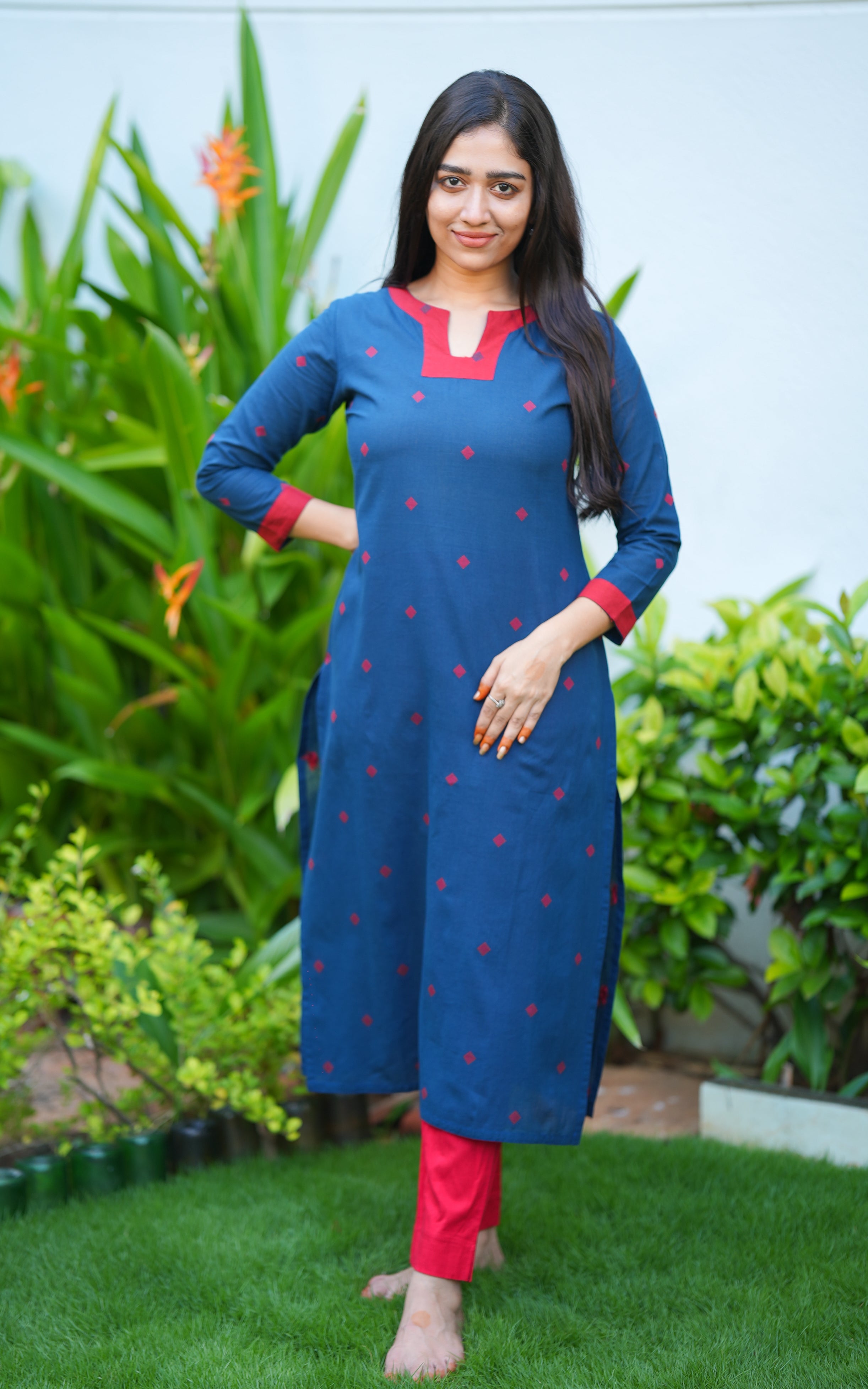 Hamreetha Blue KURTIS instore