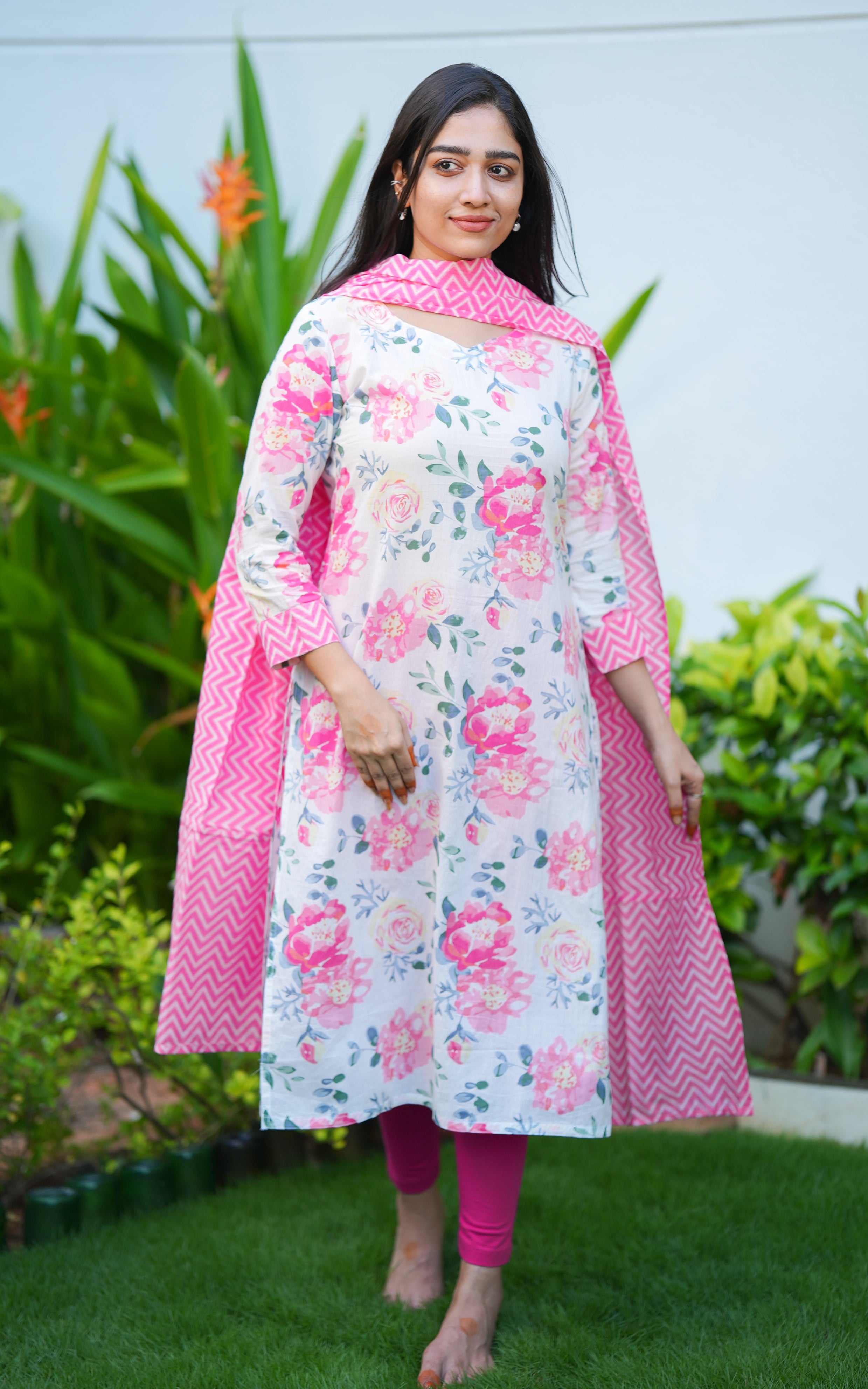 Anaya Pink (Kurti+Dupatta) KURTIS instore