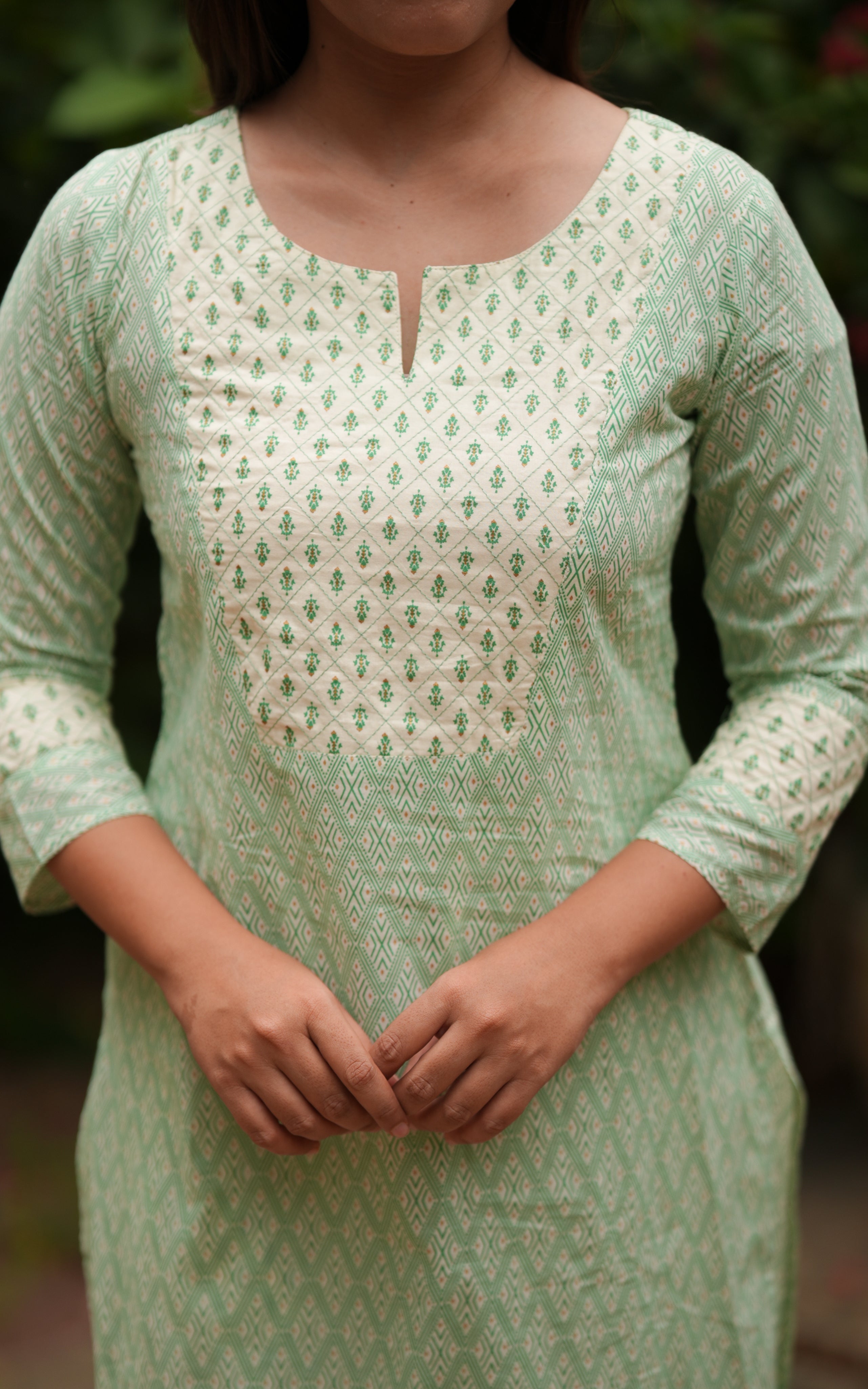 printed cotton kurti set 