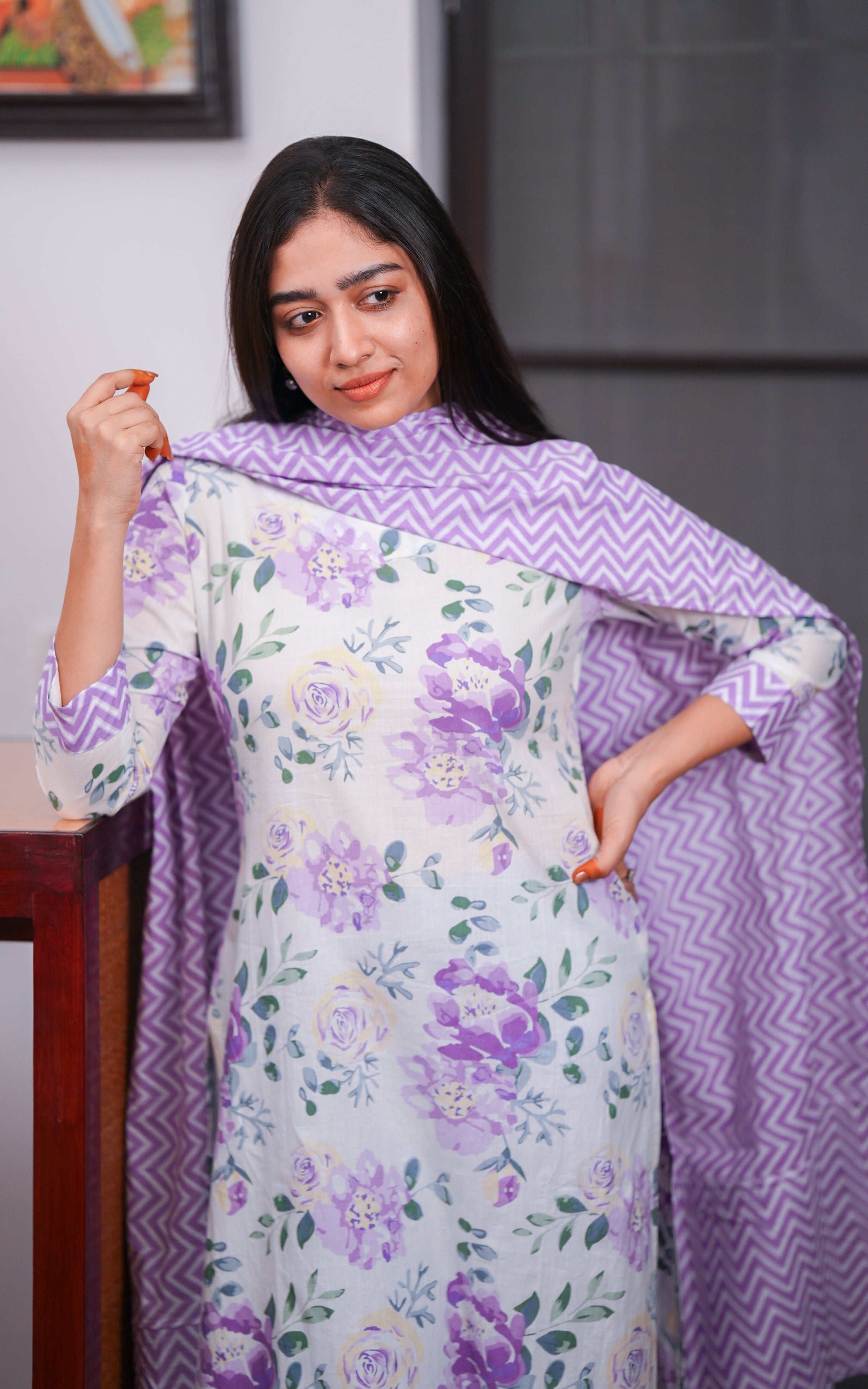 Anaya Lavender (Kurti+Dupatta) KURTIS instore