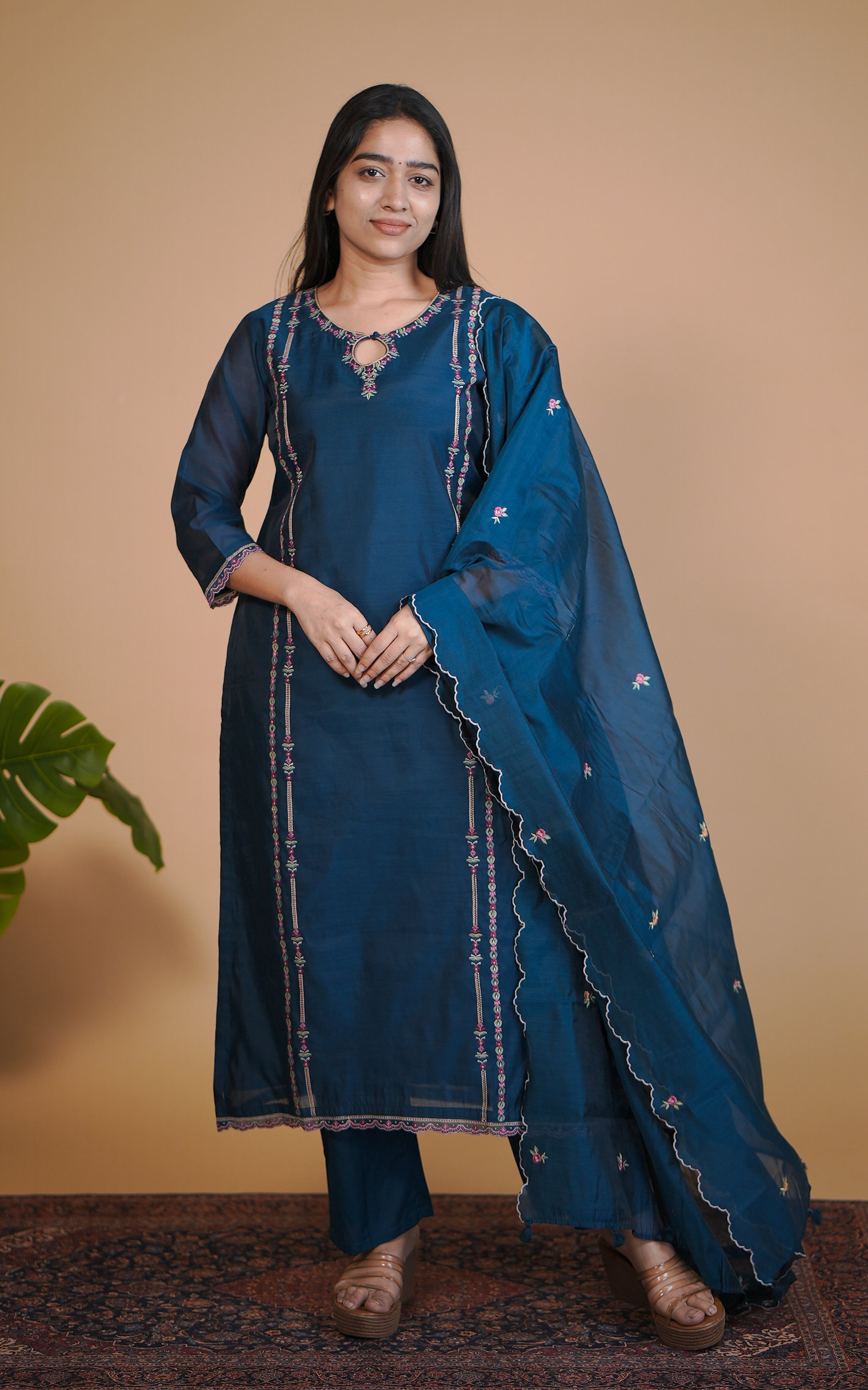 Poongavanam (Kurti+Pant+Dupatta)