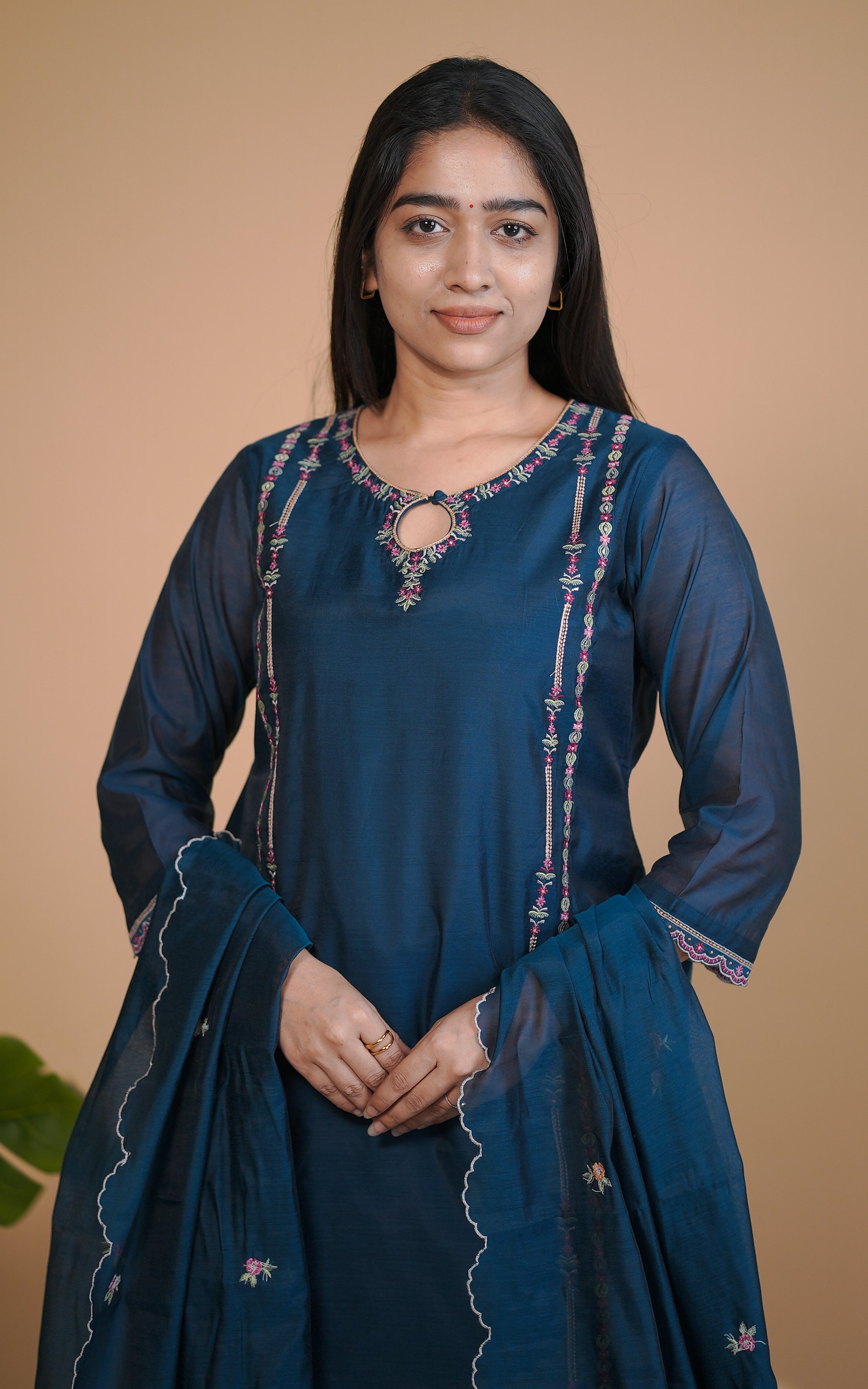 Poongavanam (Kurti+Pant+Dupatta)