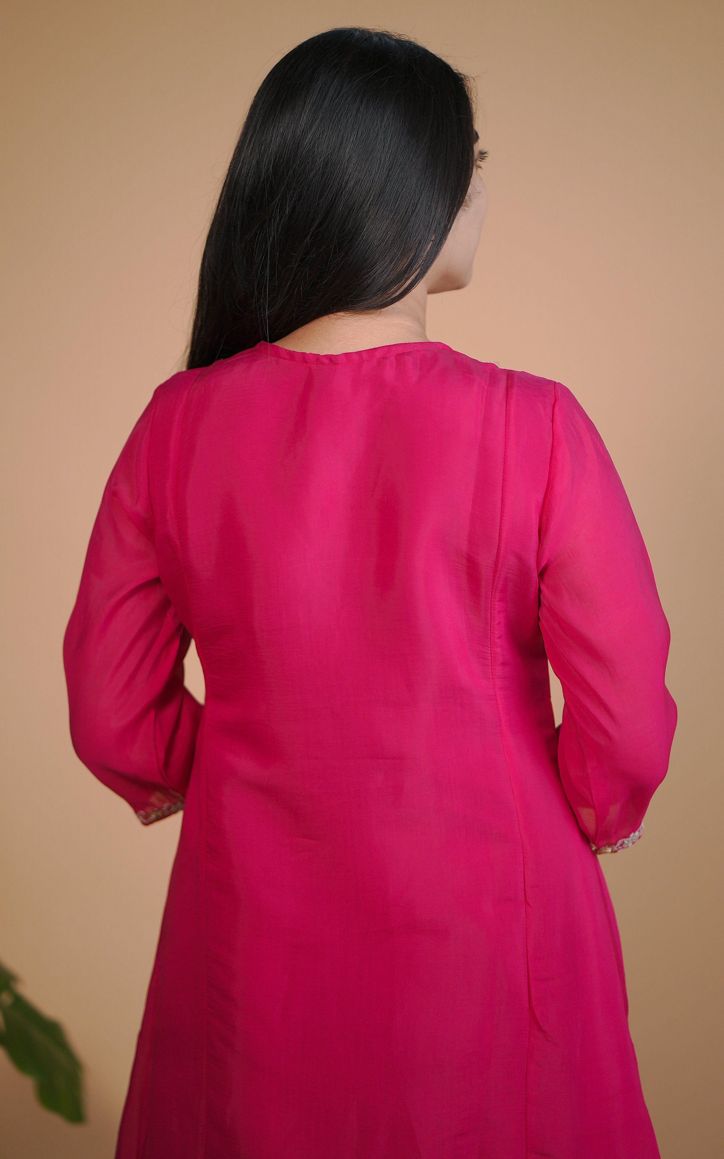 Instore – Pink Zayara Kurti with Dupatta for Women – Art Silk – Festive Ethnic Wear