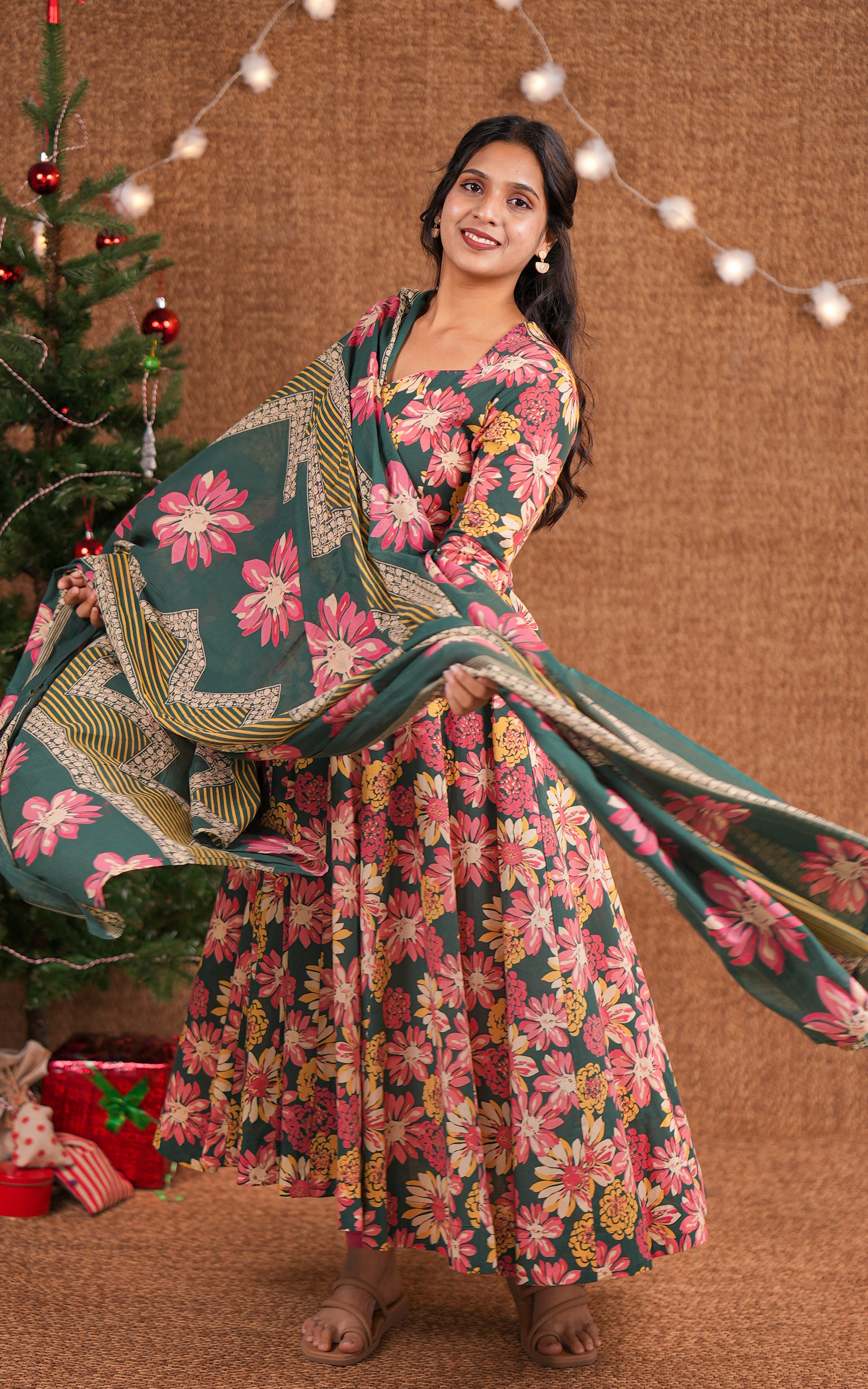 Floral anarkali
