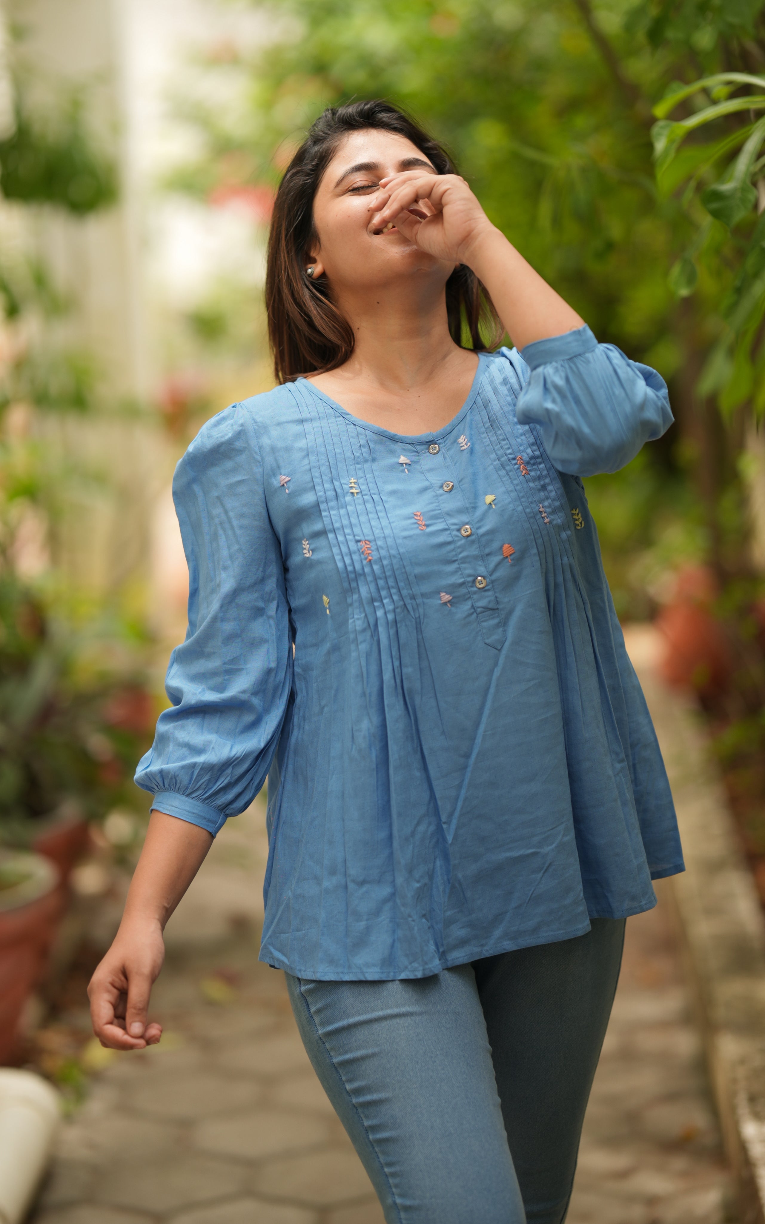 instore kurti janvi blue 