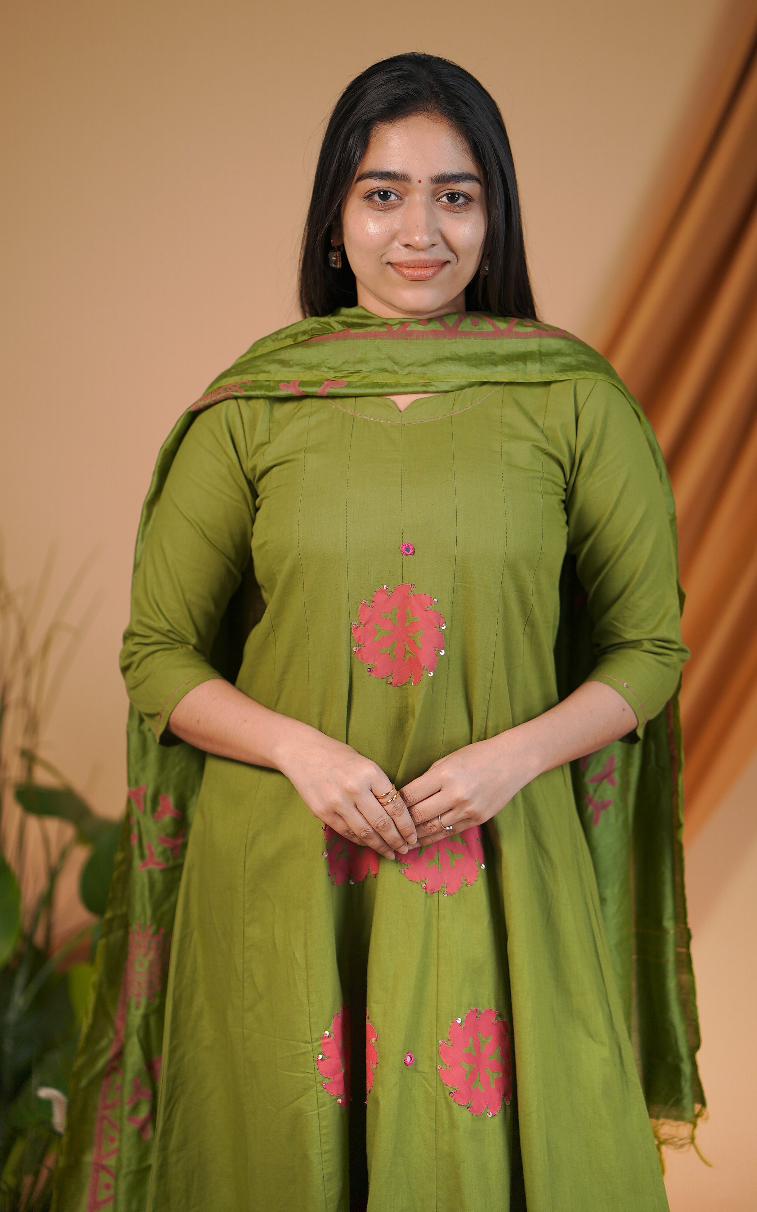 Lalitha Handblock (Kurti+Pant+Dupatta)