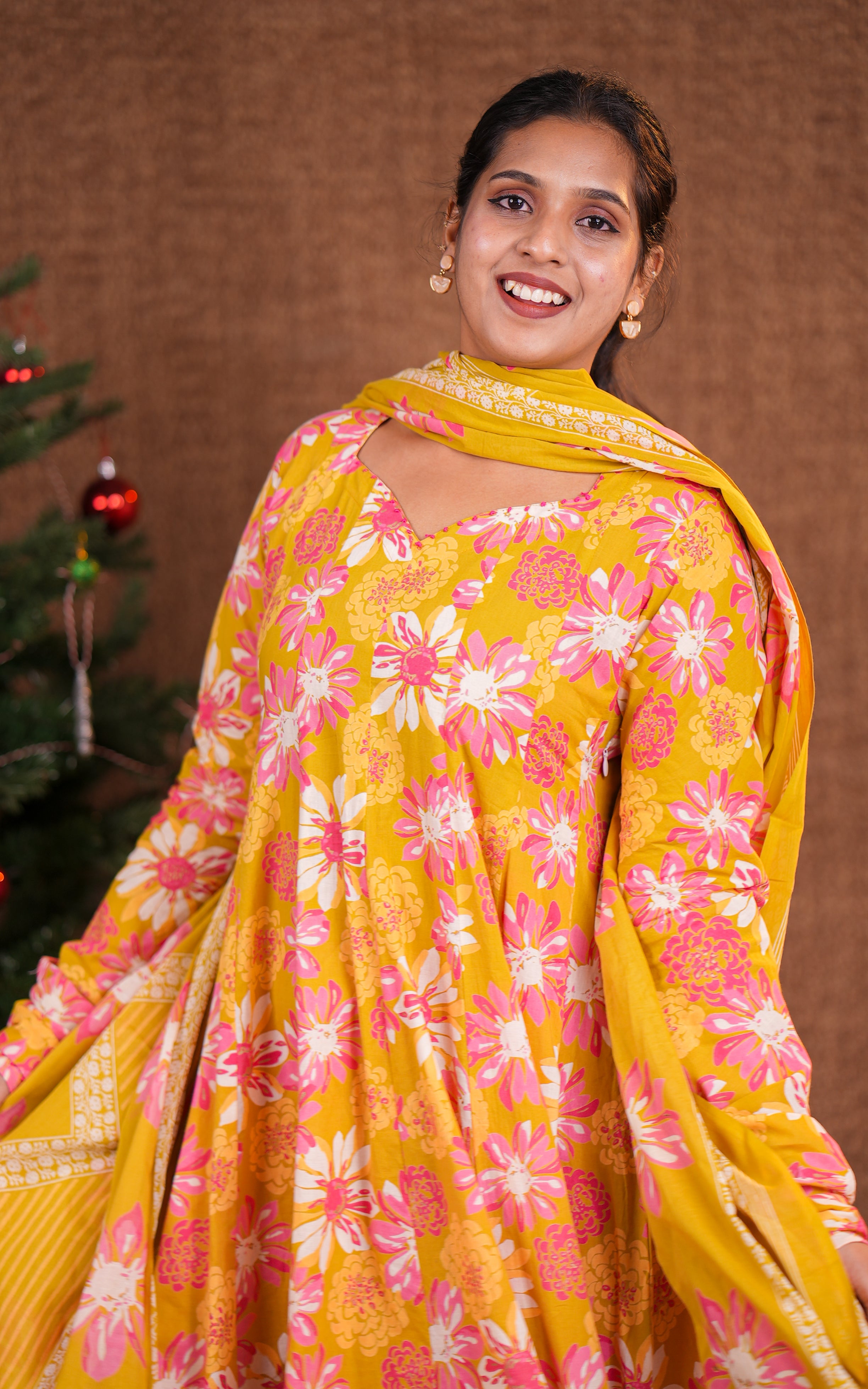 Anarkali with dupatta