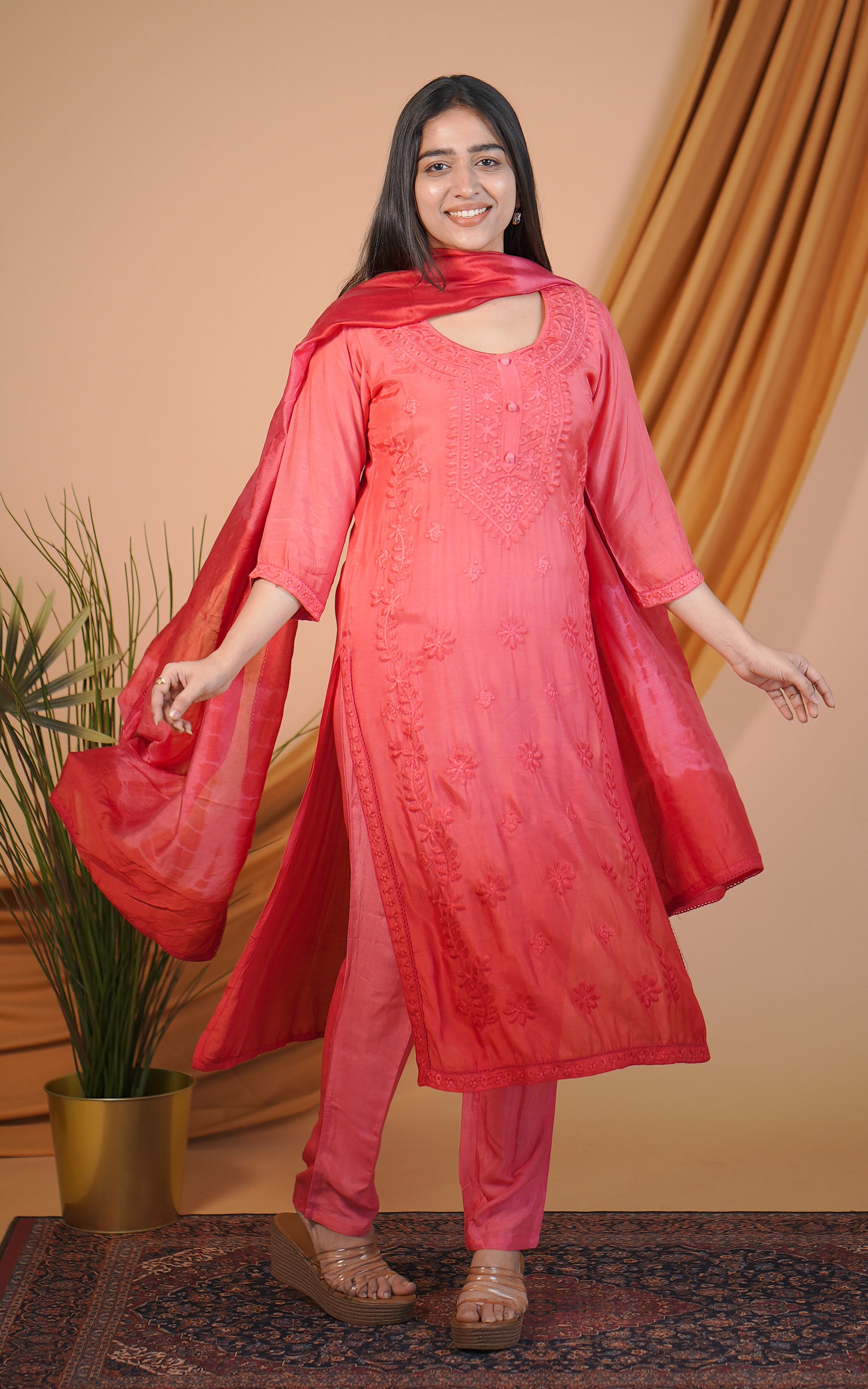 Madeline Ombre A (Kurti+Pant+Dupatta)