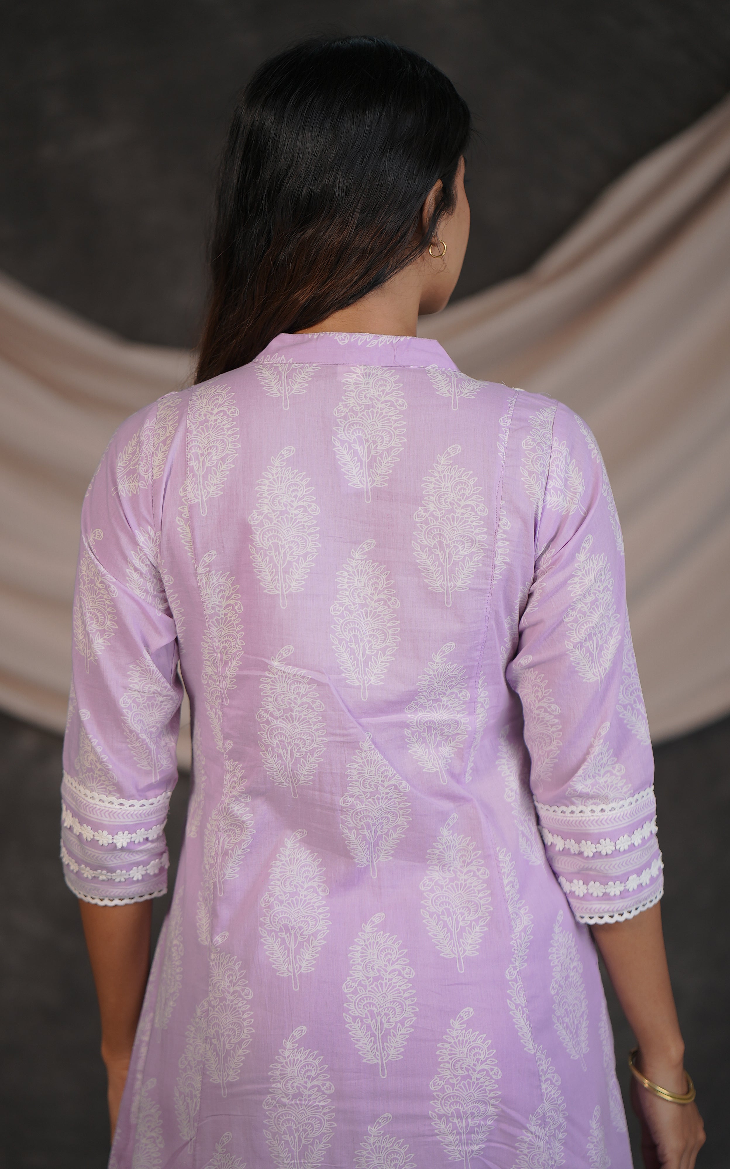 Ethnic printed cotton kurti set for women
