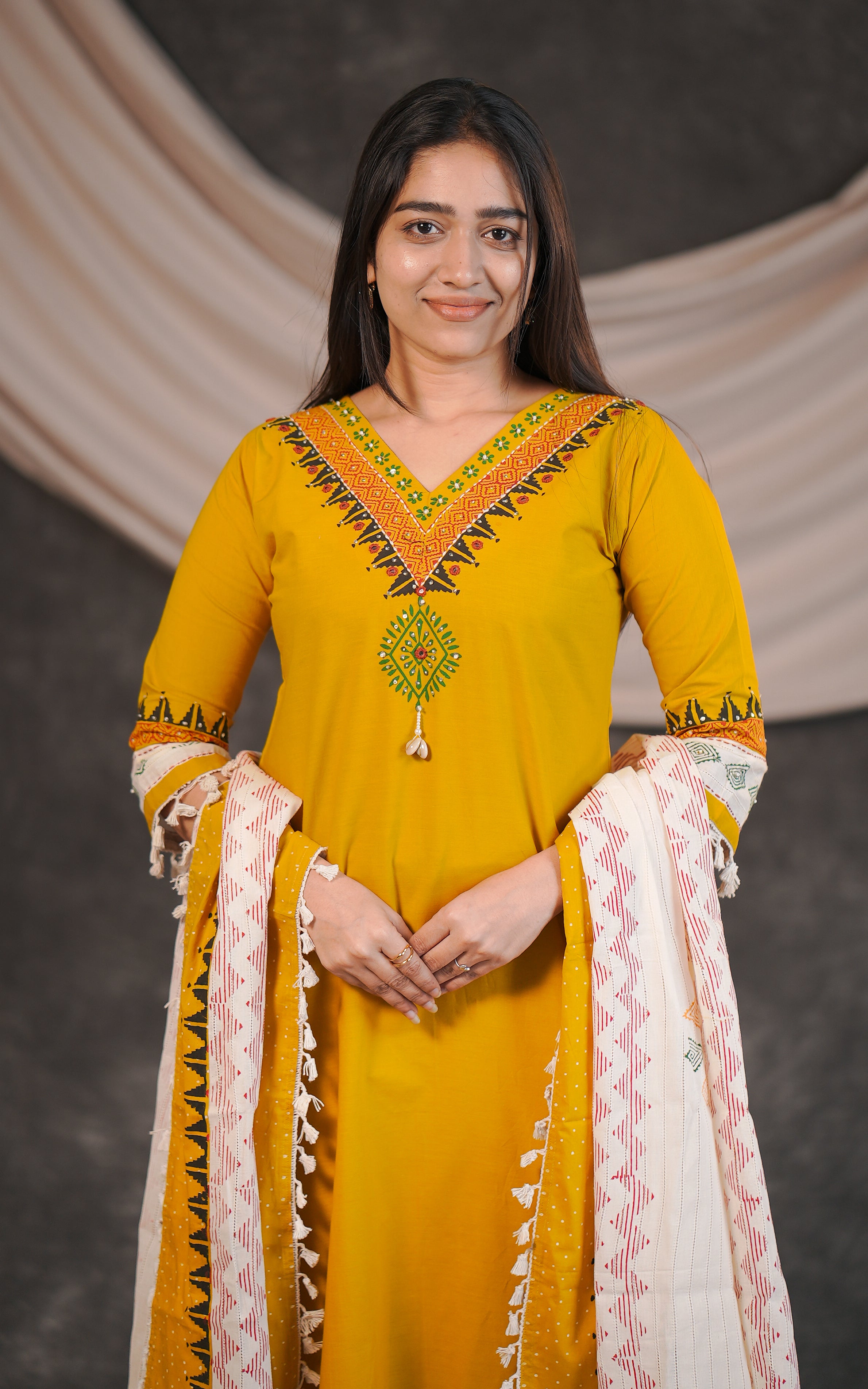 Manvitha Handblock (Kurti+Dupatta)