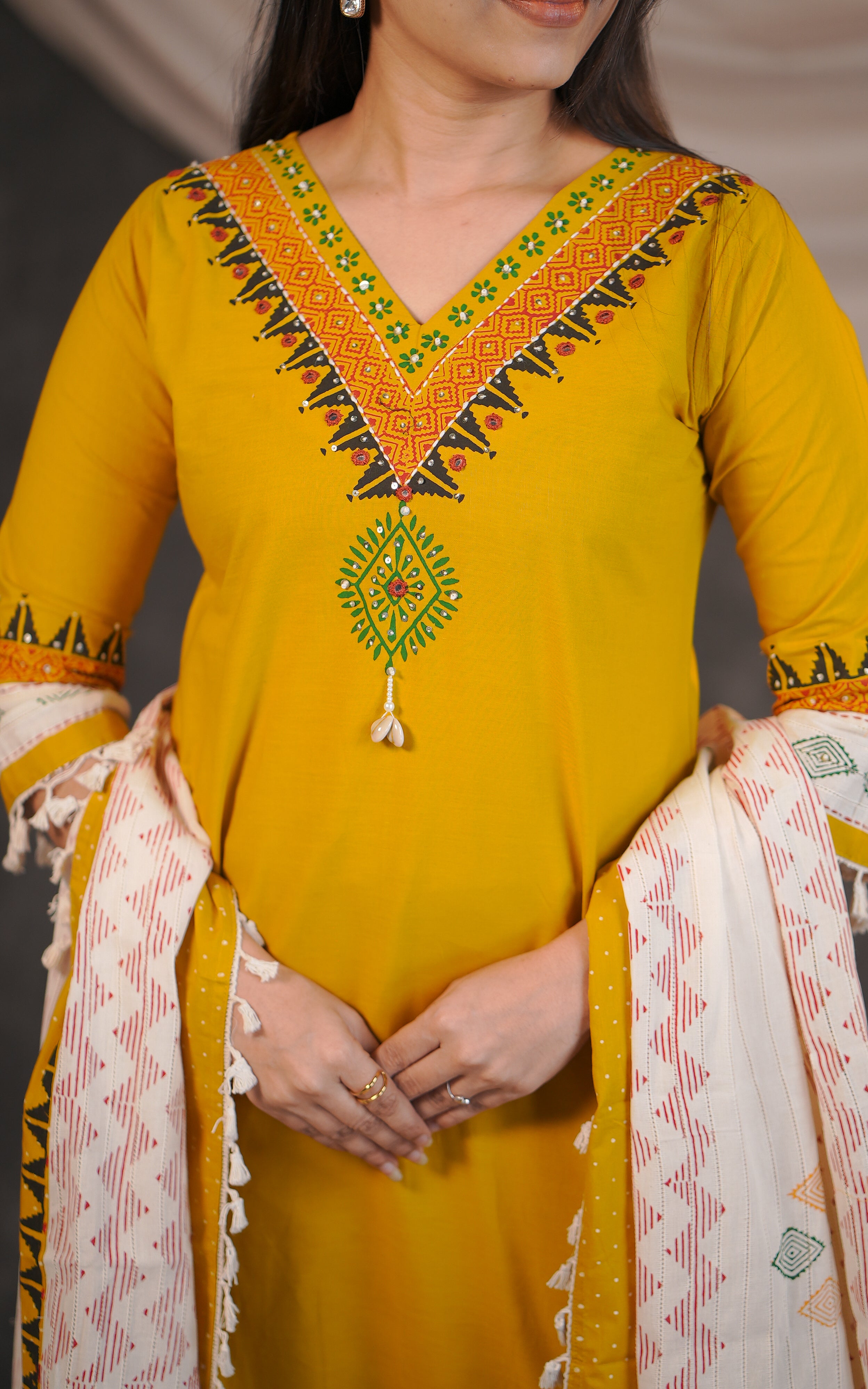 Manvitha Handblock (Kurti+Dupatta)