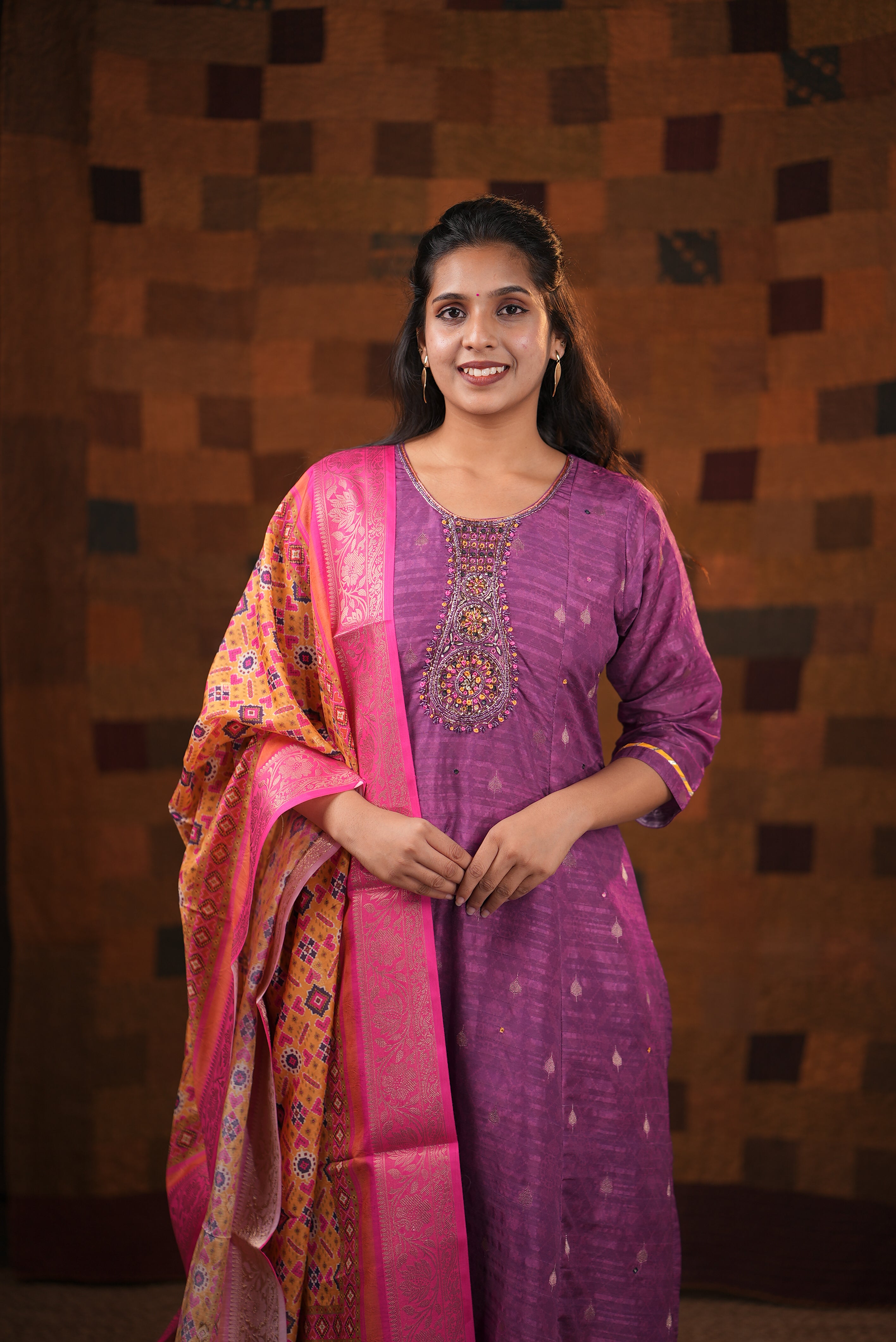 Art silk Aline kurti for women