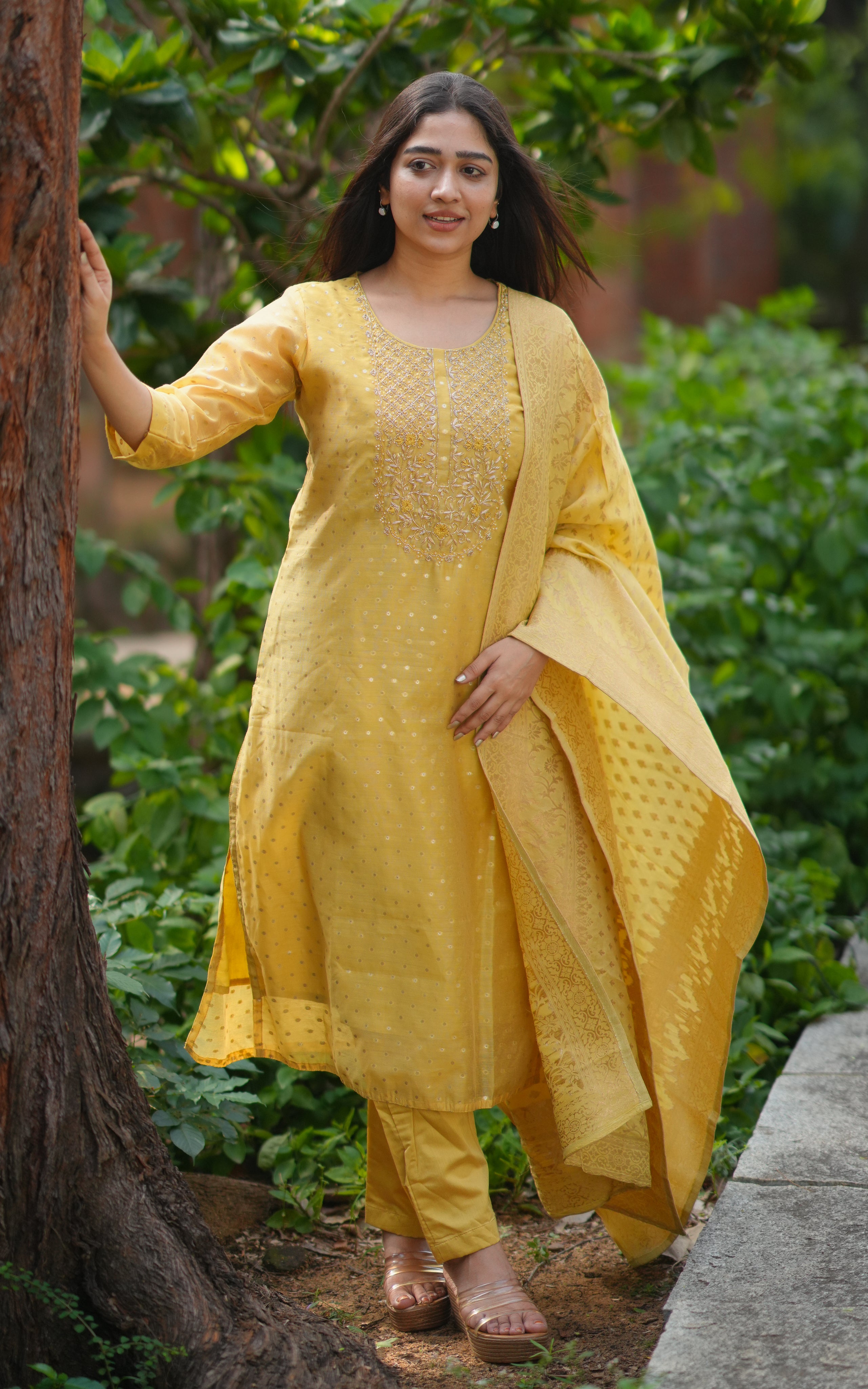 Amisdha Yellow (Kurti+Pant+Dupatta)