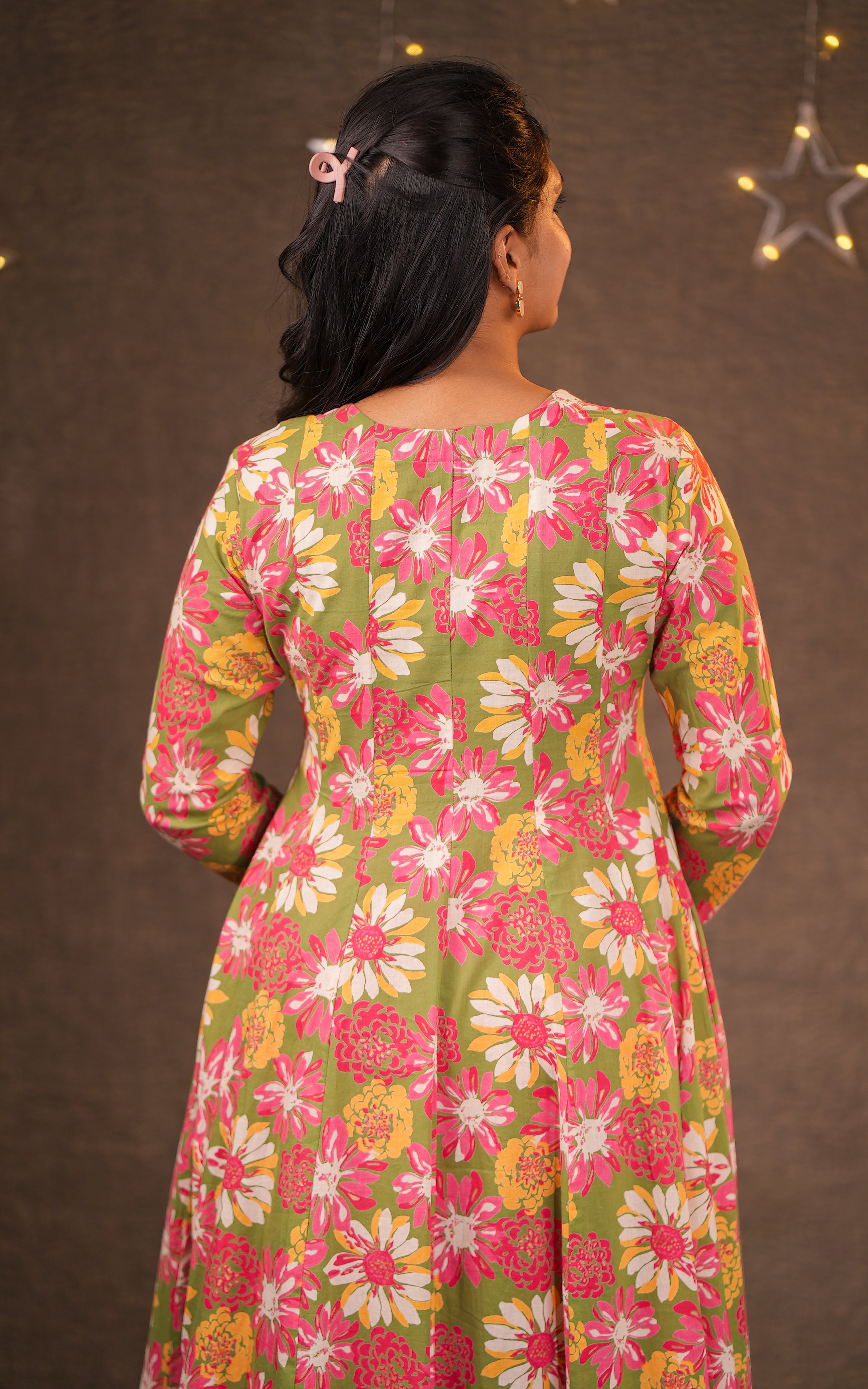 Floral anarkali kurti
