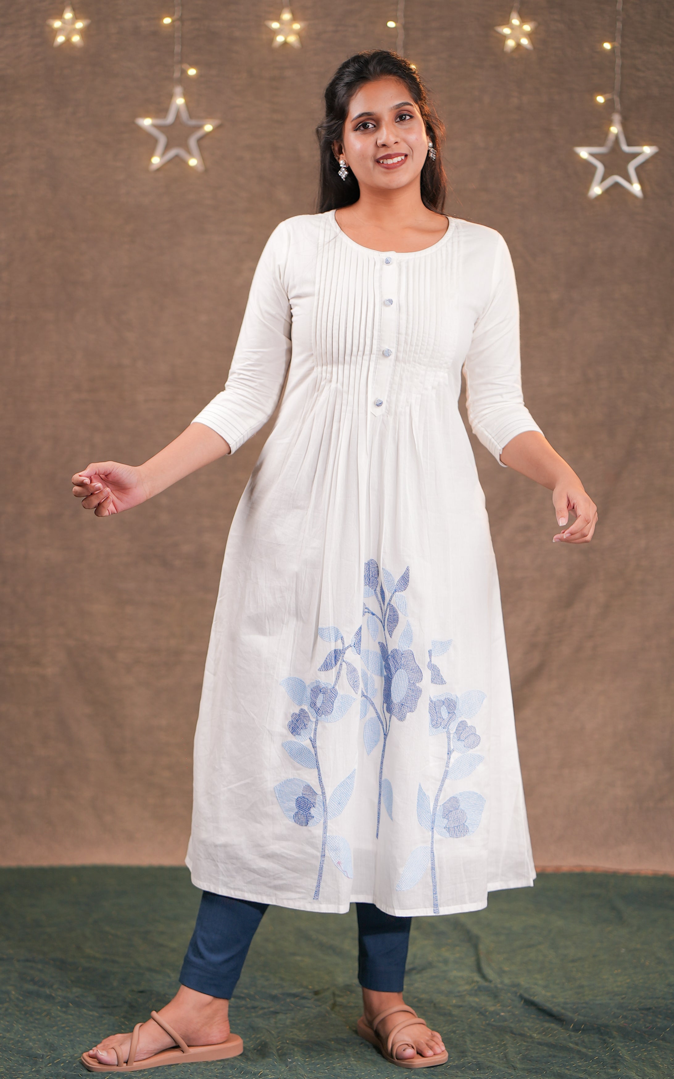 Pintuck Aline kurti for women