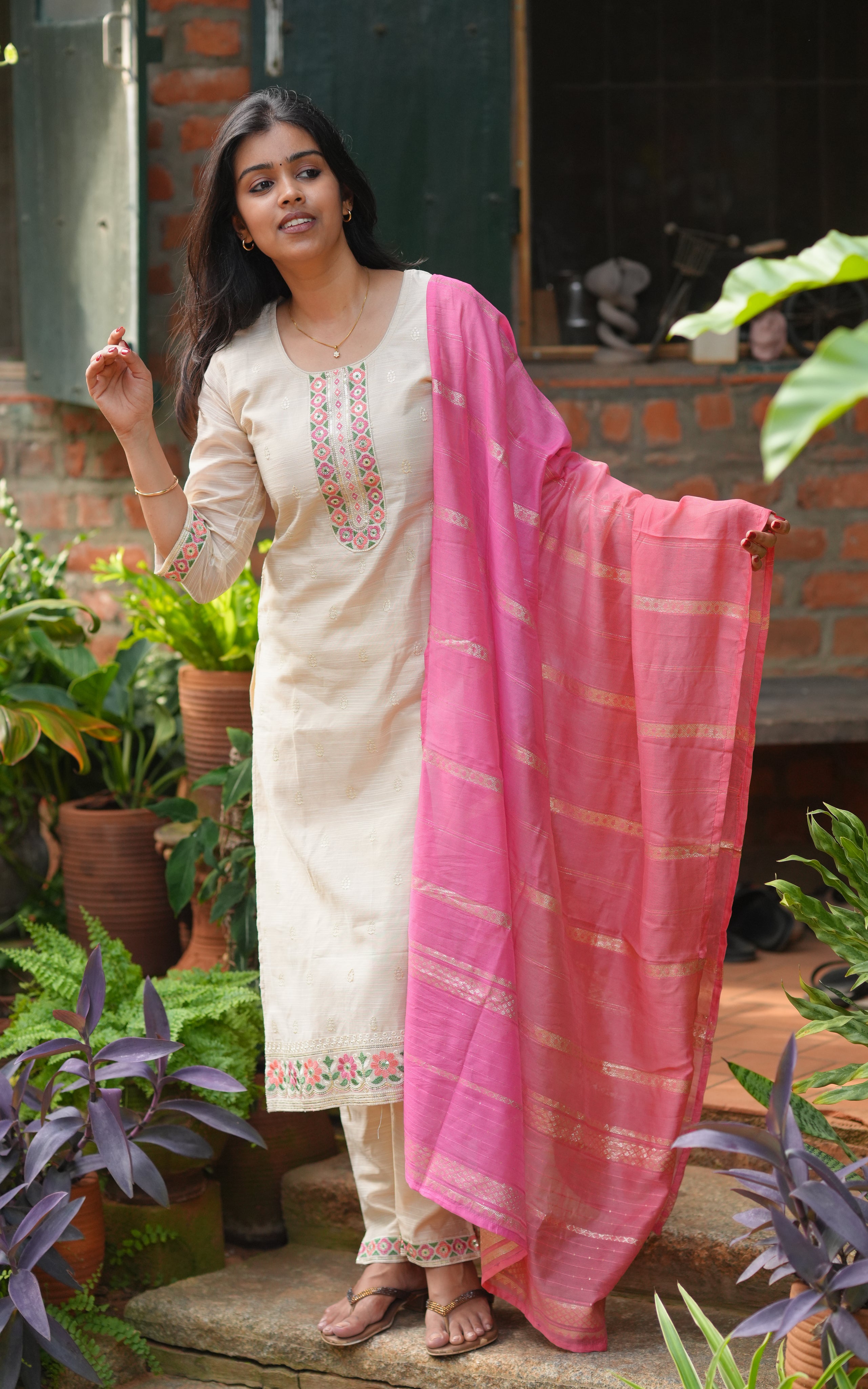 Harita Beige (Kurti+Pant+Dupatta)